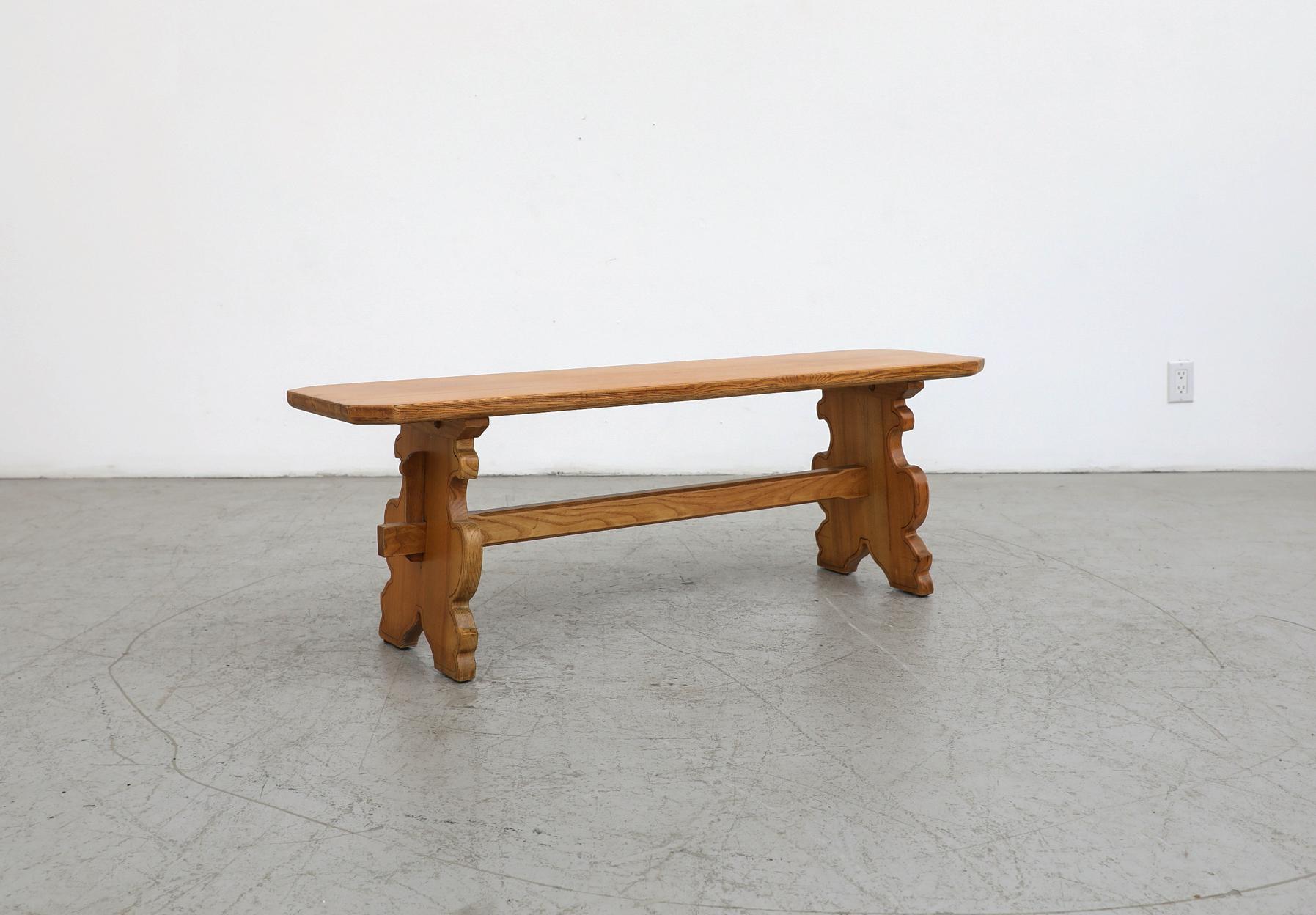 Mid-Century Tyrolean Style Ornate Bench from Austria 7