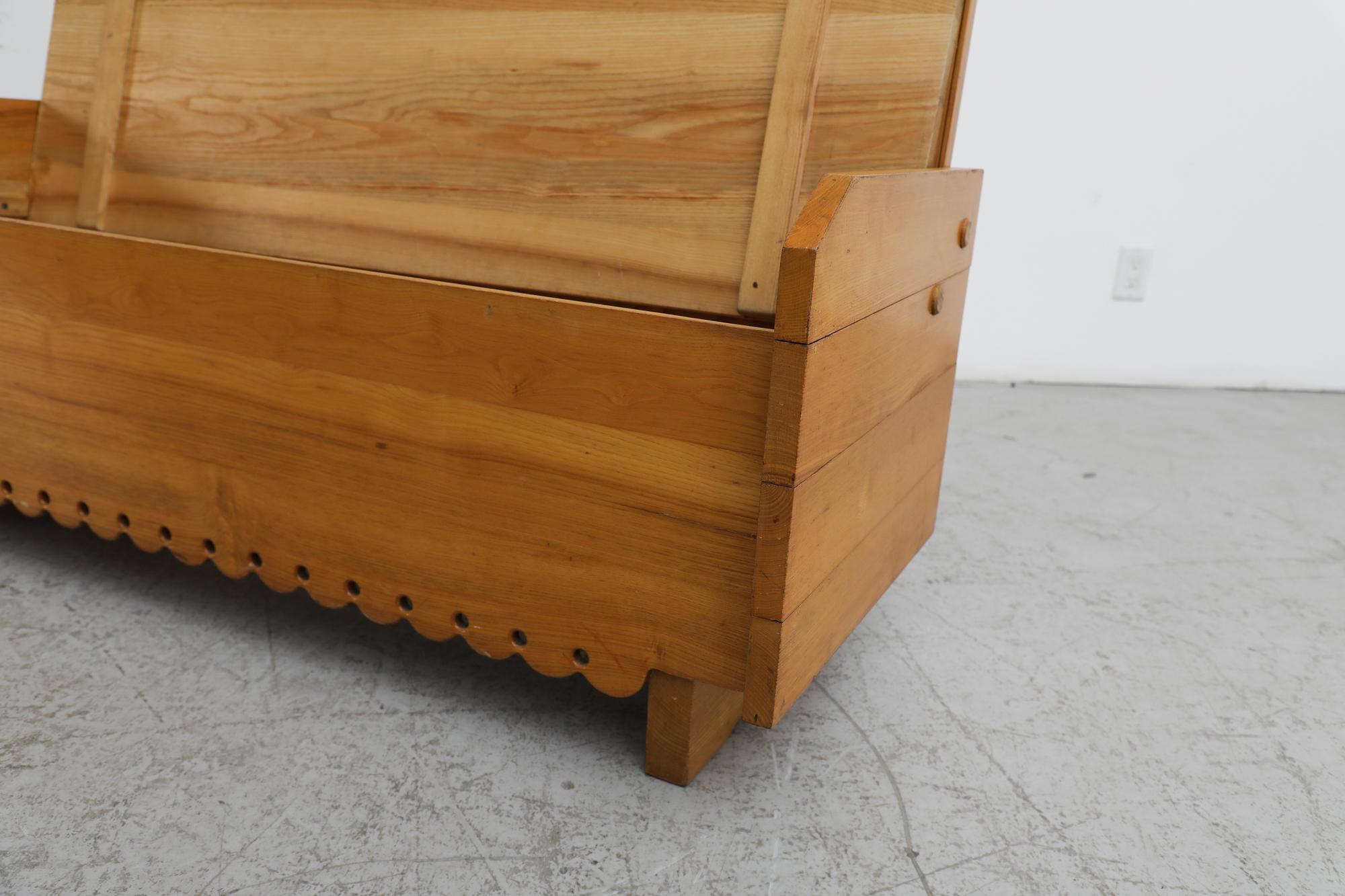 Mid-Century Tyrolean Style Ornate Storage Bench 8