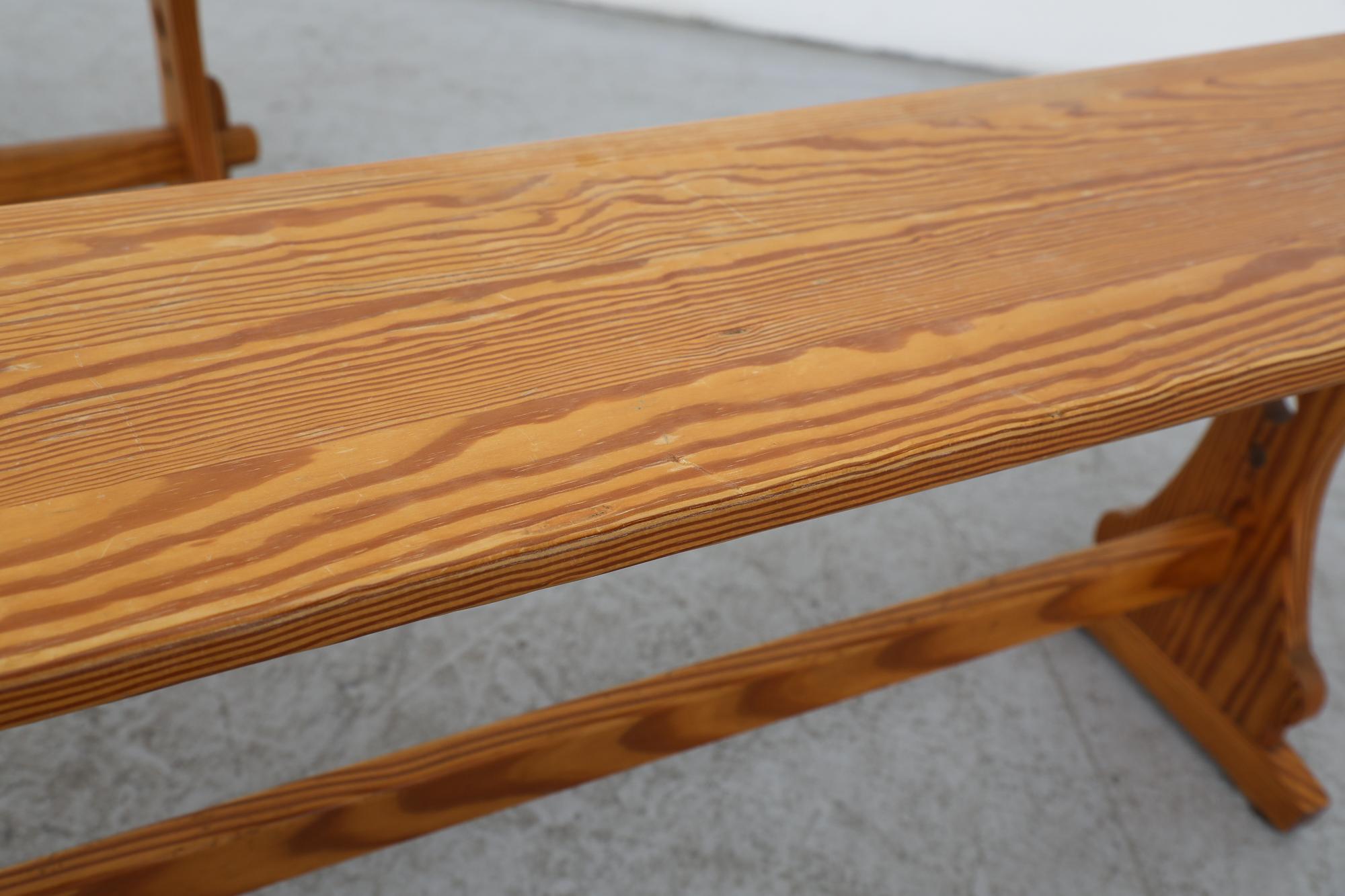Mid-Century Tyrolean Style Pine Benches For Sale 9