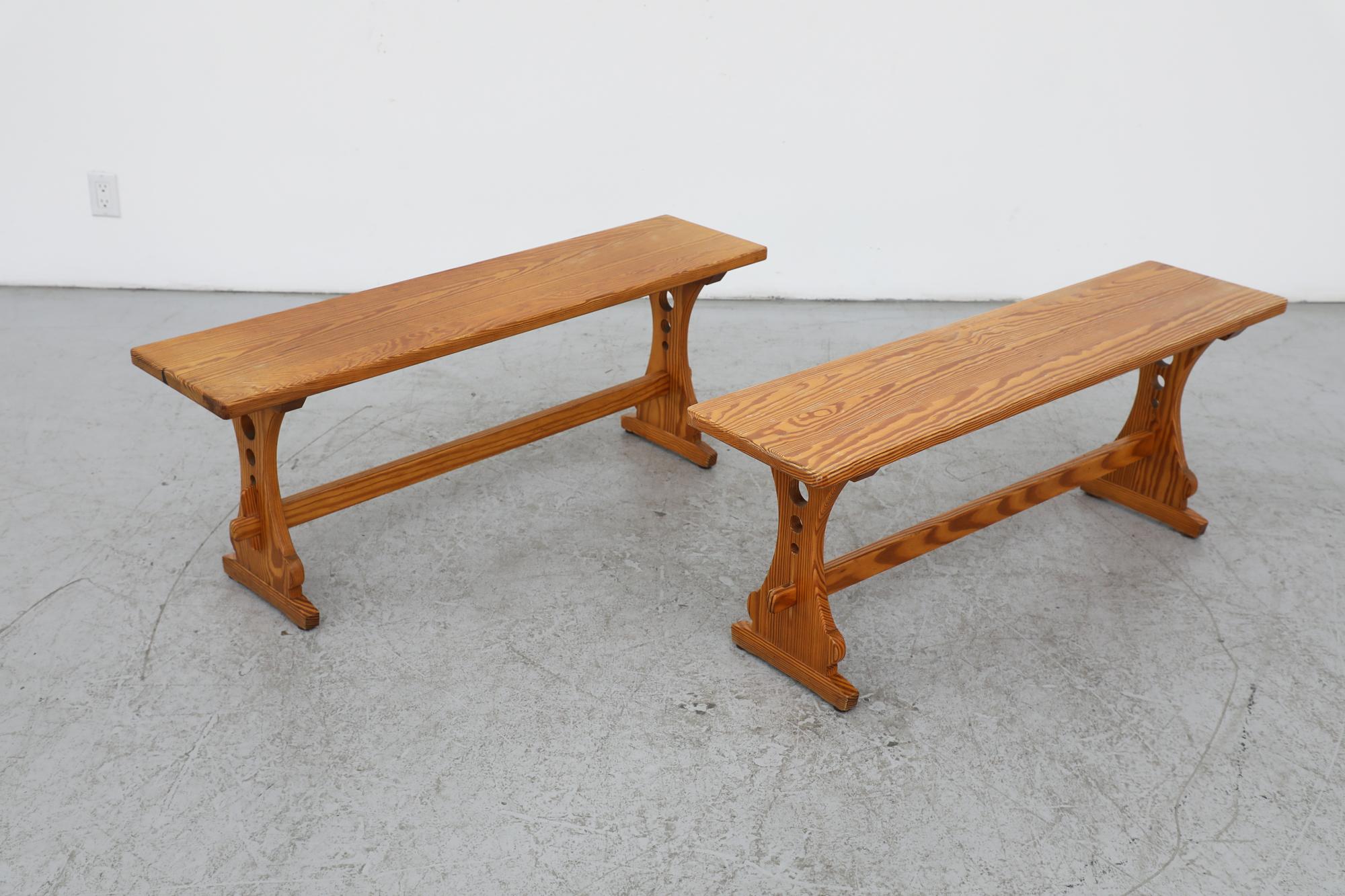 Mid-20th Century Mid-Century Tyrolean Style Pine Benches For Sale