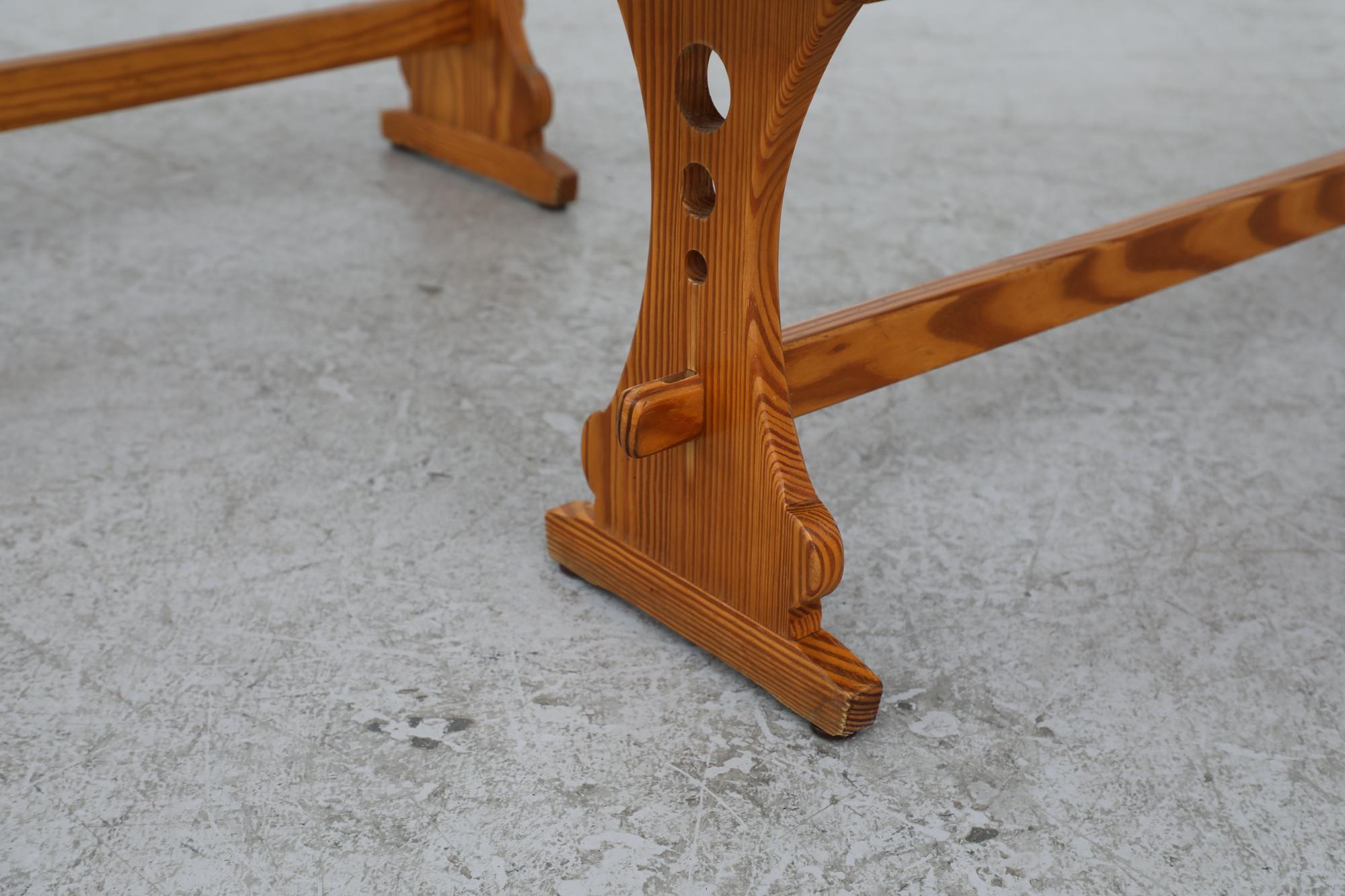 Mid-Century Tyrolean Style Pine Benches For Sale 3