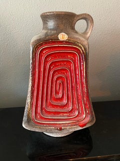 Mid-Century Ubelacker Fat Lava Vase