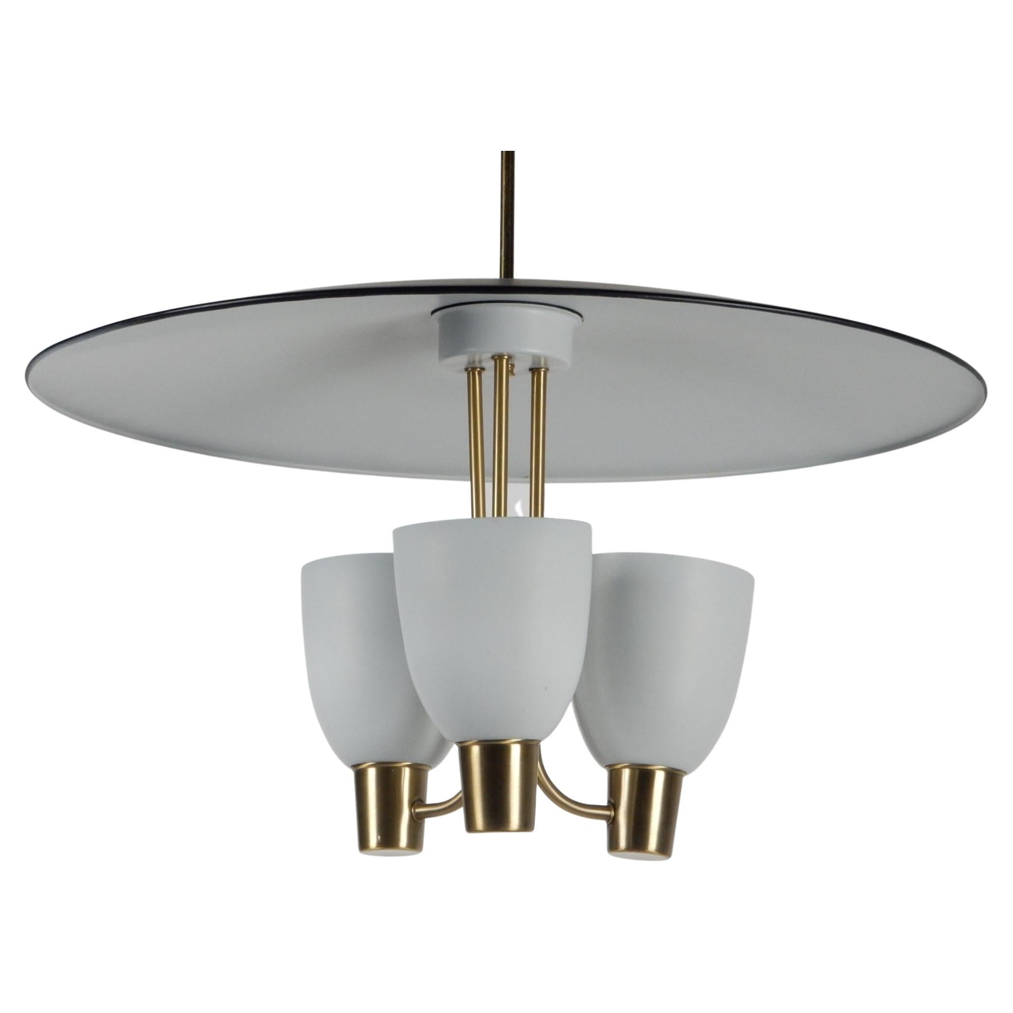 Mid-Century Modern Mid-Century UFO Reflector Chandelier by Moe Lighting 1953