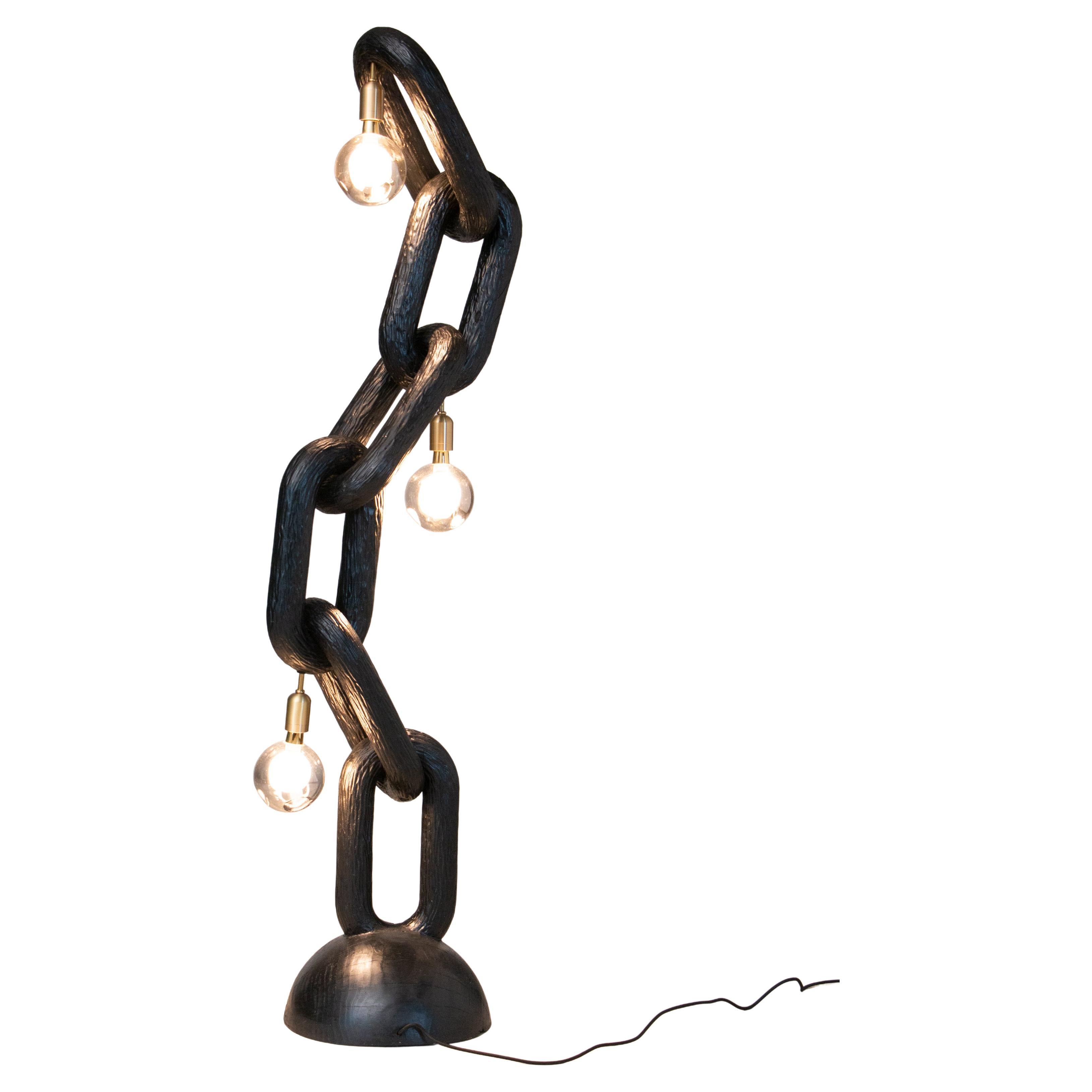 Collectible Mid-Century UK Art Standing Light Sculptural Wood Floor Lamp NEXUS
