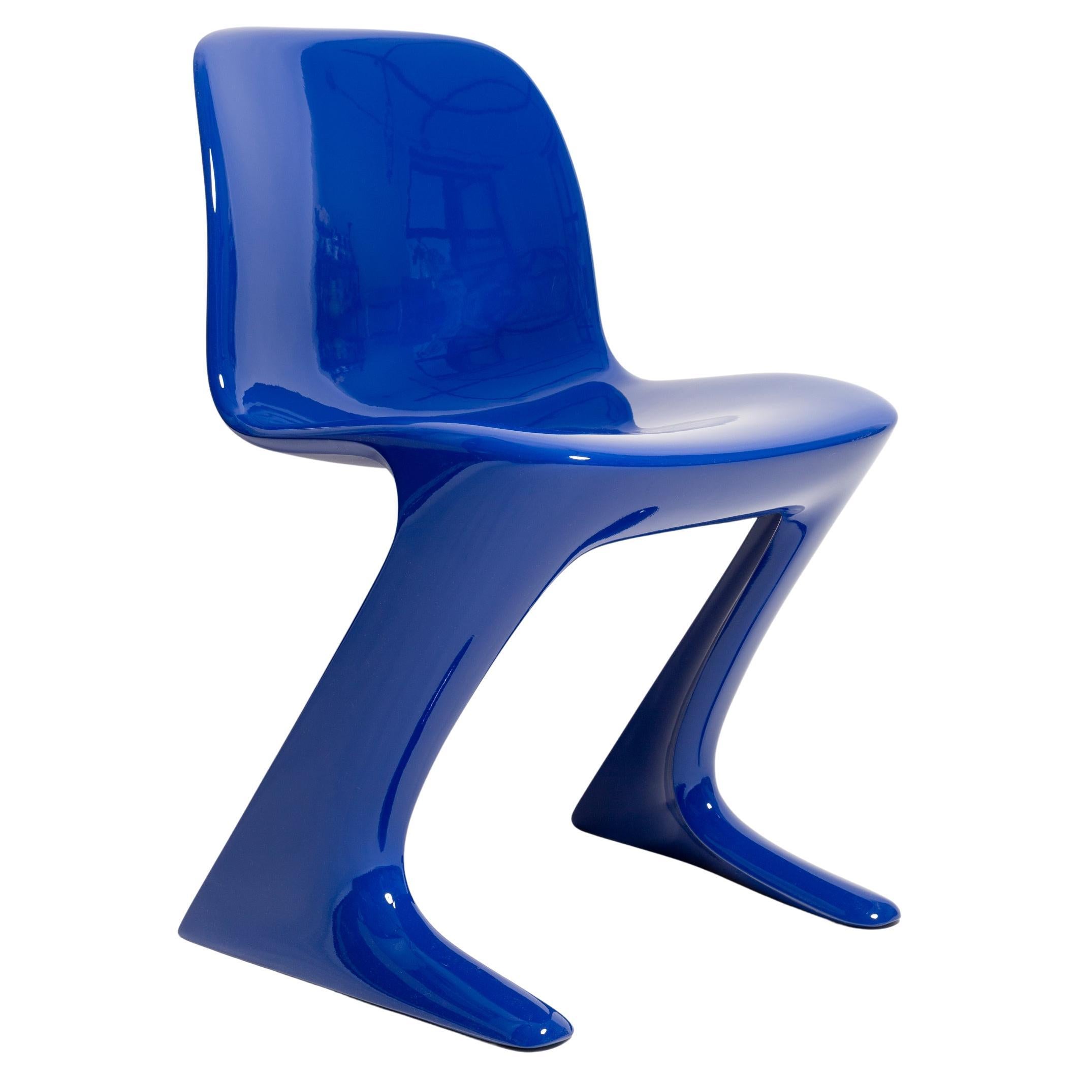 Chaise Kangourou bleu outremer du milieu du siècle, Ernst Moeckl, Allemagne, 1968