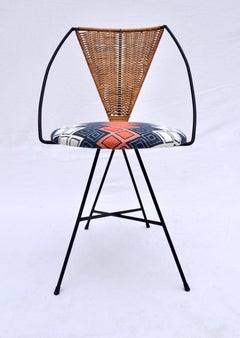 Mid-Century Umanoff for Shaver & Howard Wicker & Iron Chair