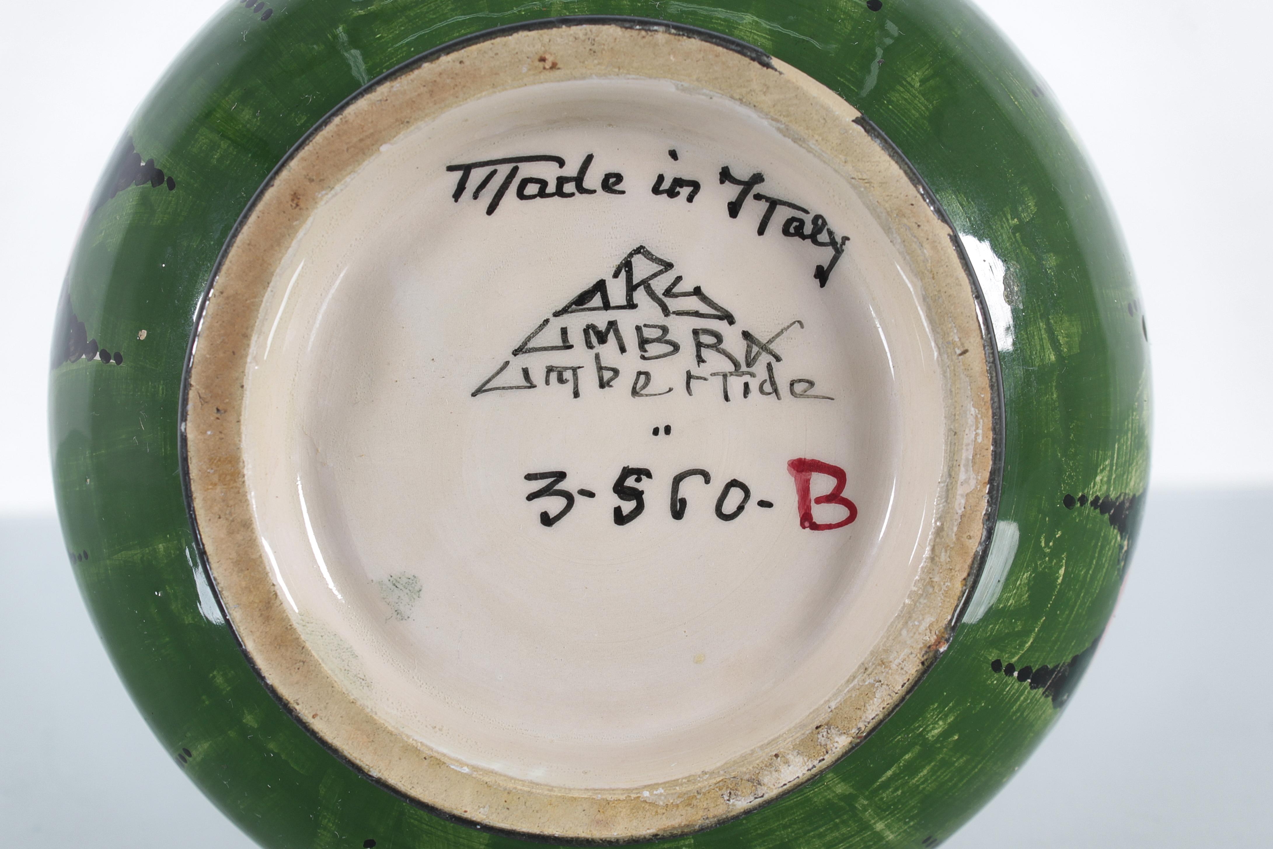 Vase du milieu du siècle en céramique émaillée à la main Rometti Ceramics, 1950 Italie en vente 5