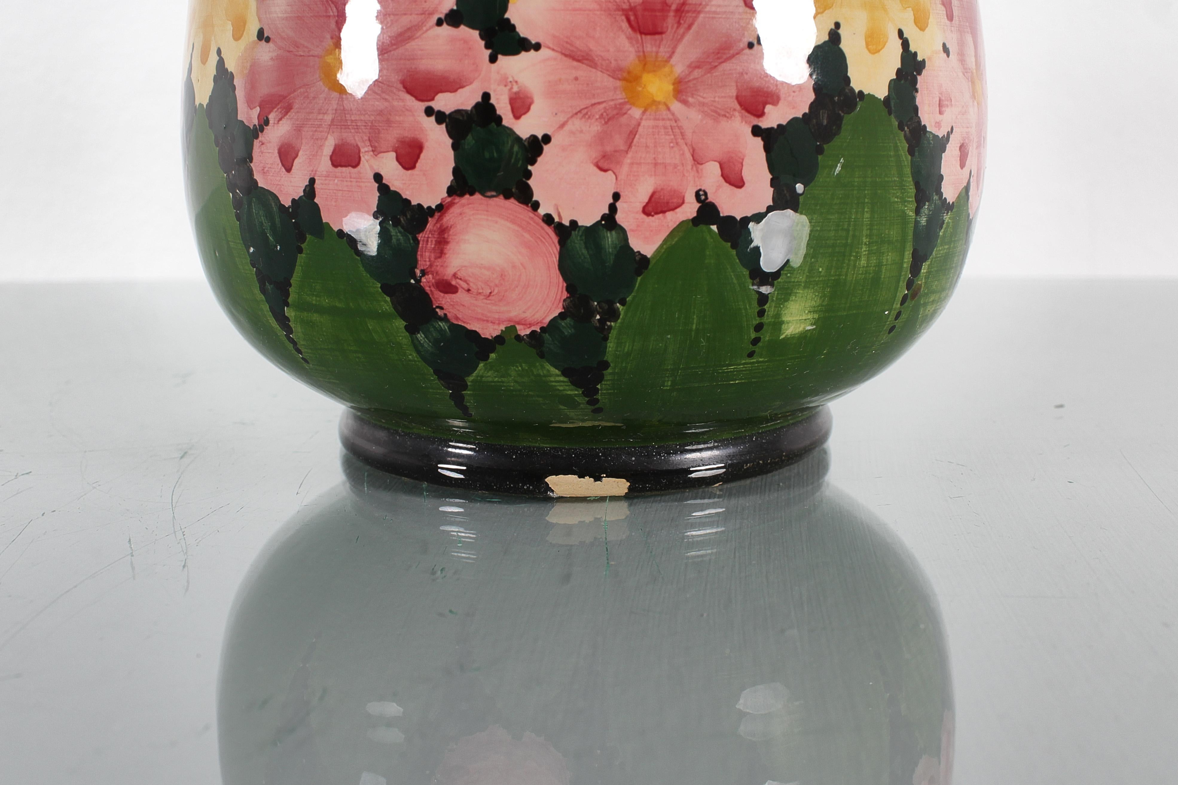 Vase du milieu du siècle en céramique émaillée à la main Rometti Ceramics, 1950 Italie en vente 2