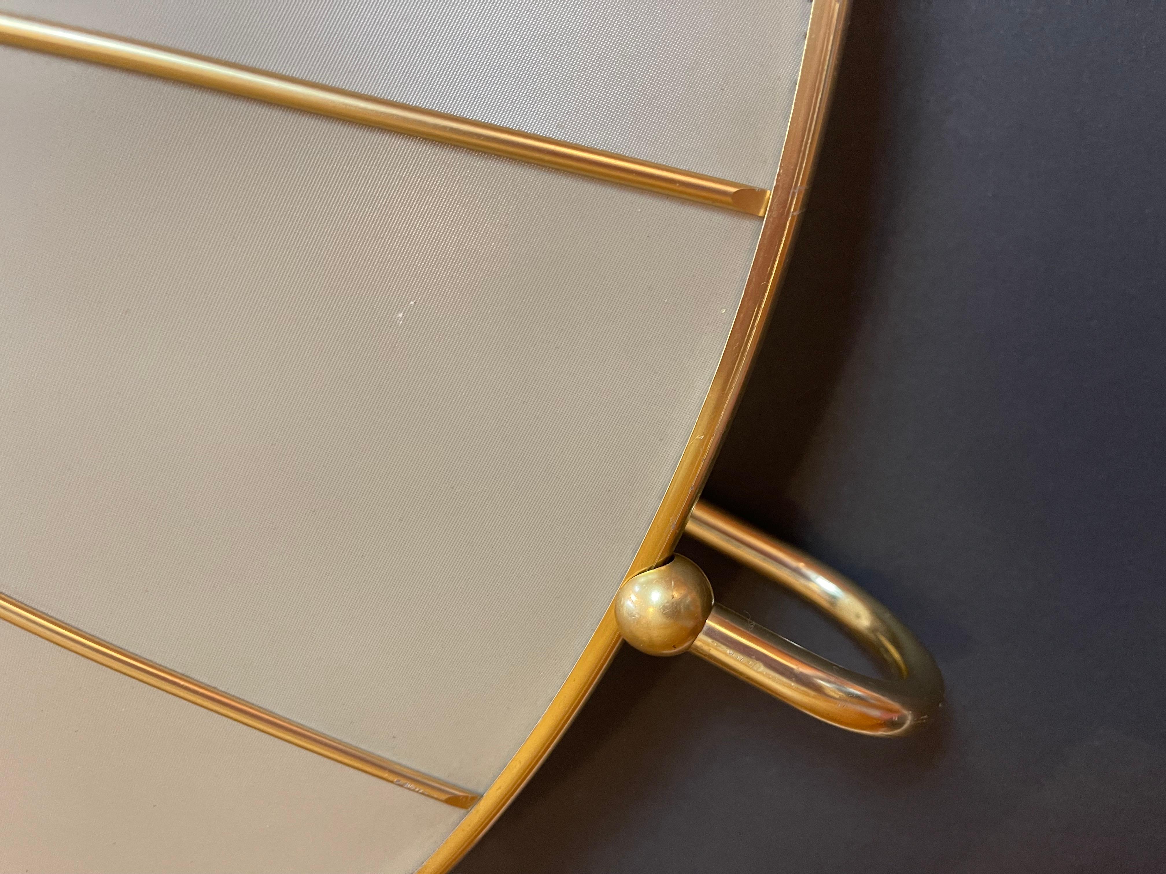 Machine-Made Mid-Century Umbrella Large Flush Ceiling or Wall Lamp by Erco, 1950s Germany