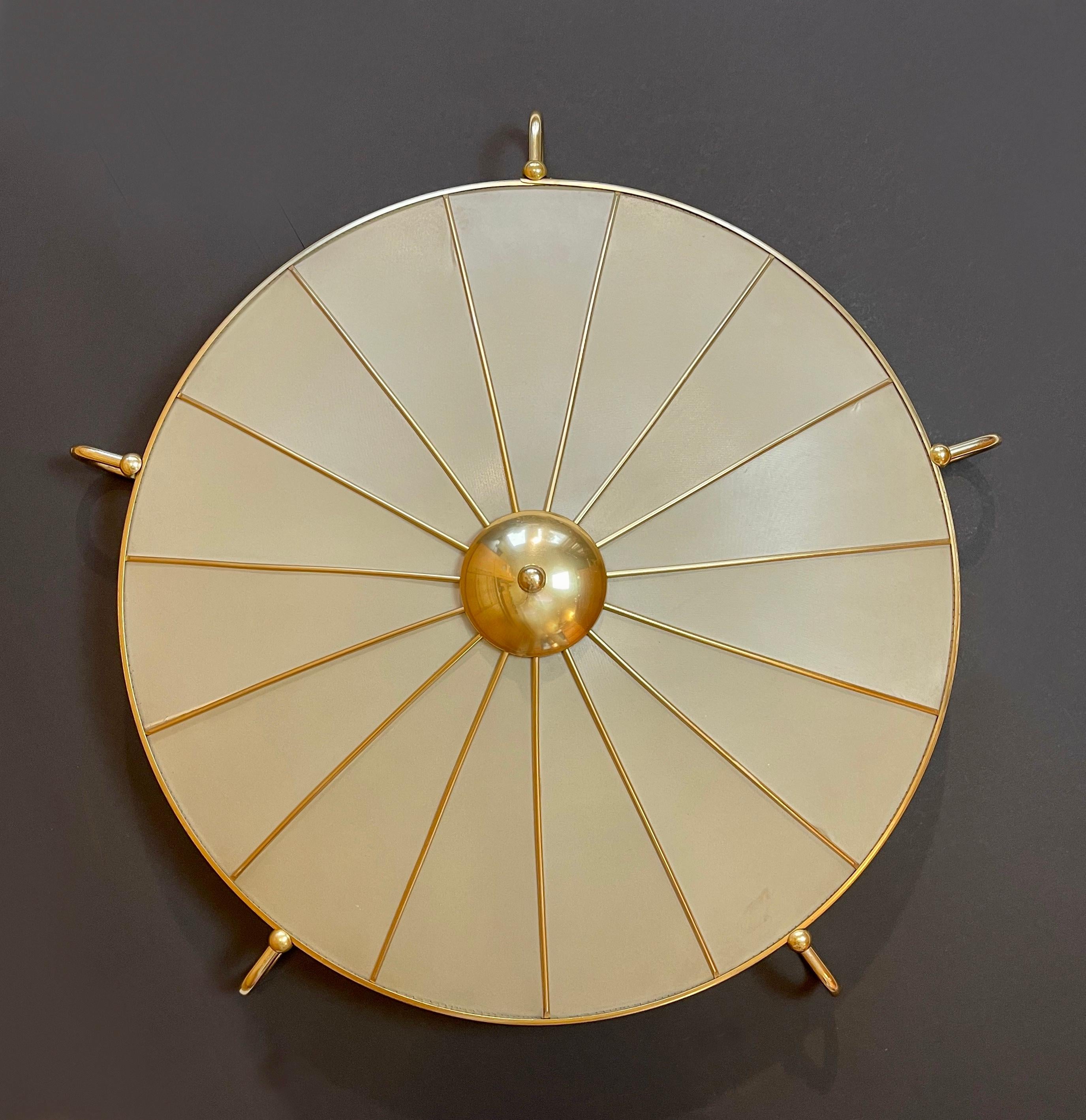 20th Century Mid-Century Umbrella Large Flush Ceiling or Wall Lamp by Erco, 1950s Germany