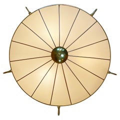Mid-Century Umbrella Large Flush Ceiling or Wall Lamp by Erco, 1950s Germany