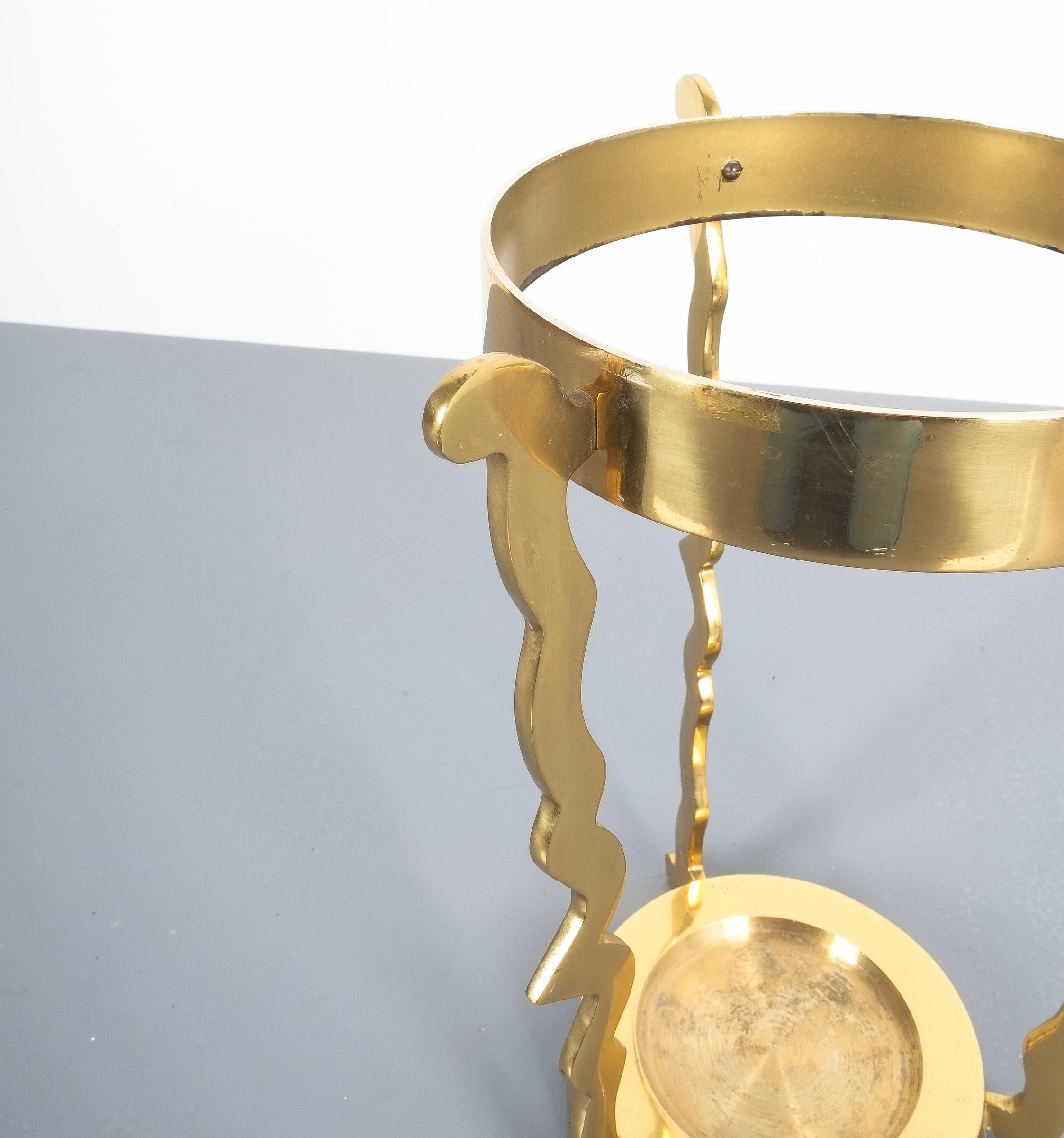 Midcentury Umbrella Stand From Solid Brass In Good Condition For Sale In Vienna, AT