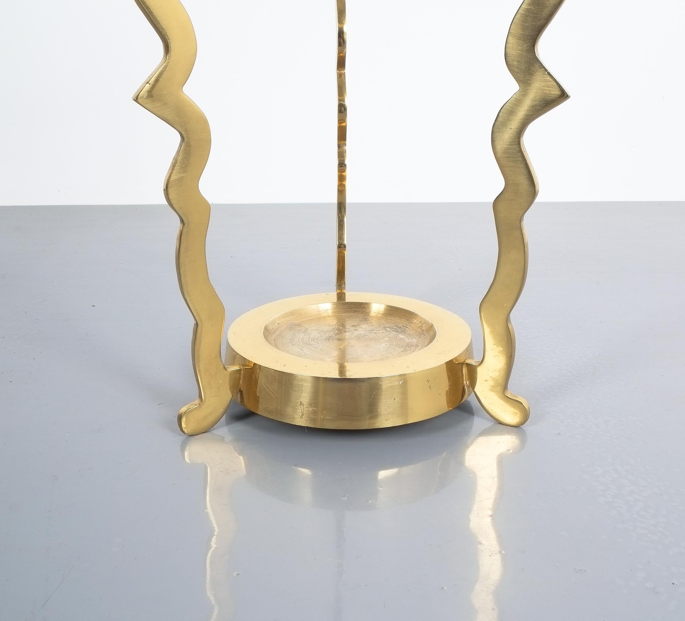 Midcentury Umbrella Stand From Solid Brass For Sale 1