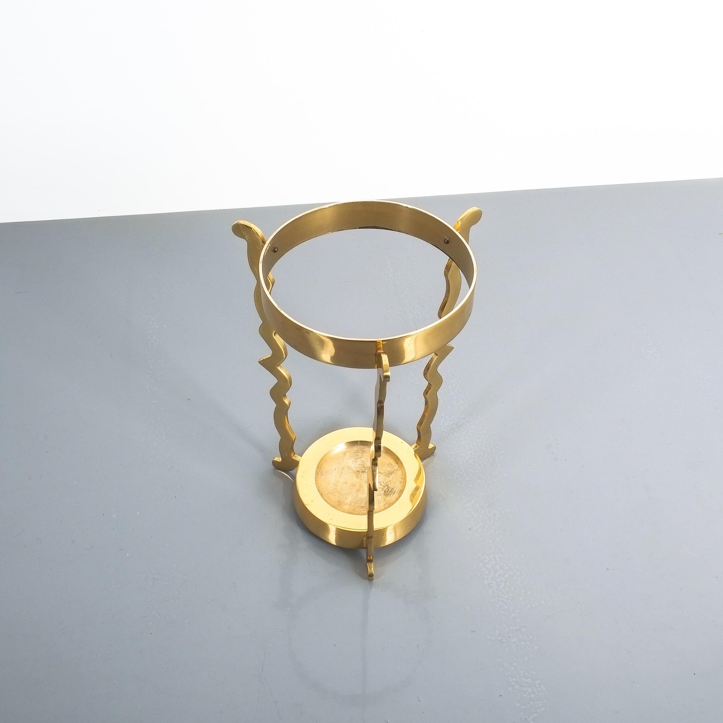 Midcentury Umbrella Stand From Solid Brass For Sale 2