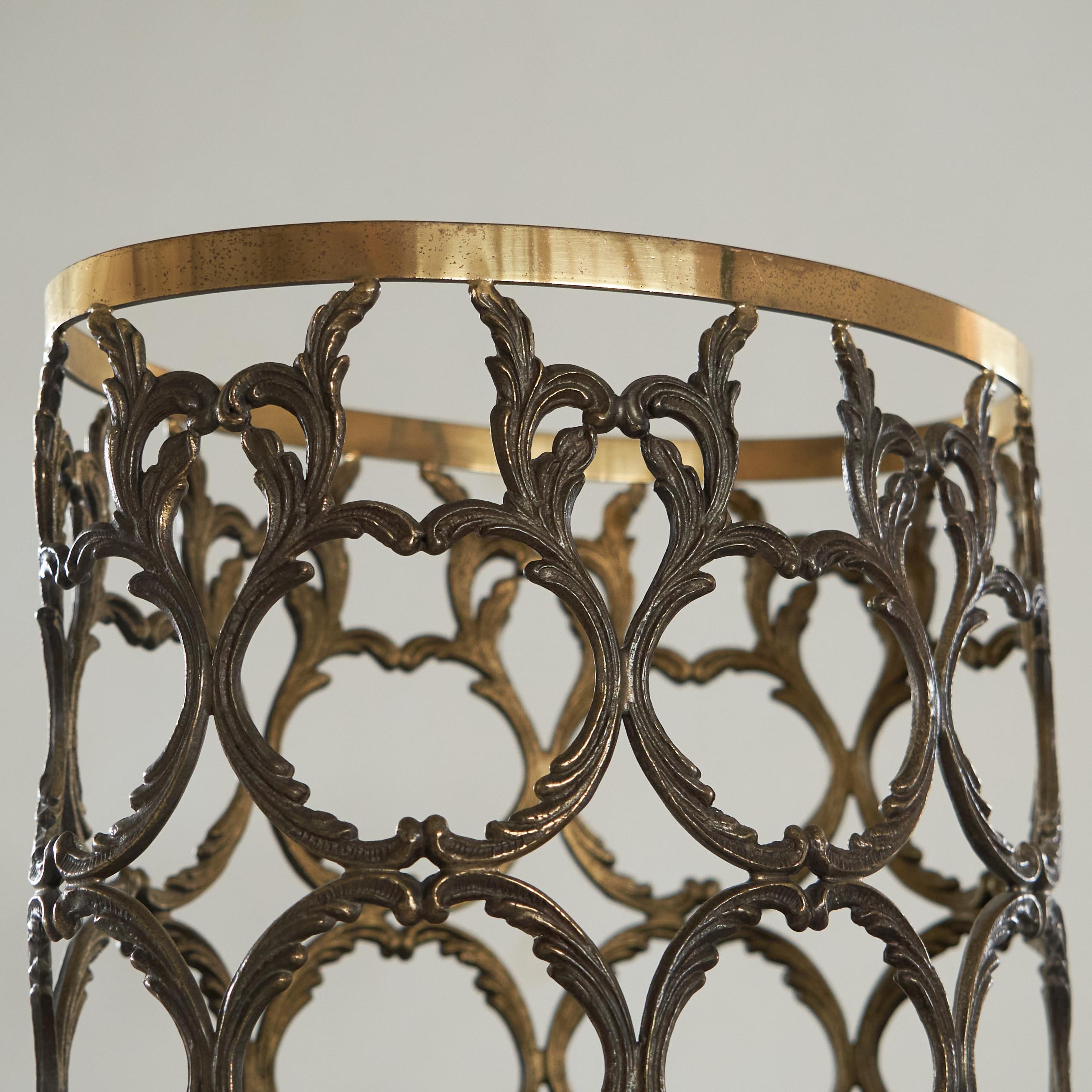 Mid-Century Modern Mid Century Umbrella Stand in Patinated Brass 1960s For Sale