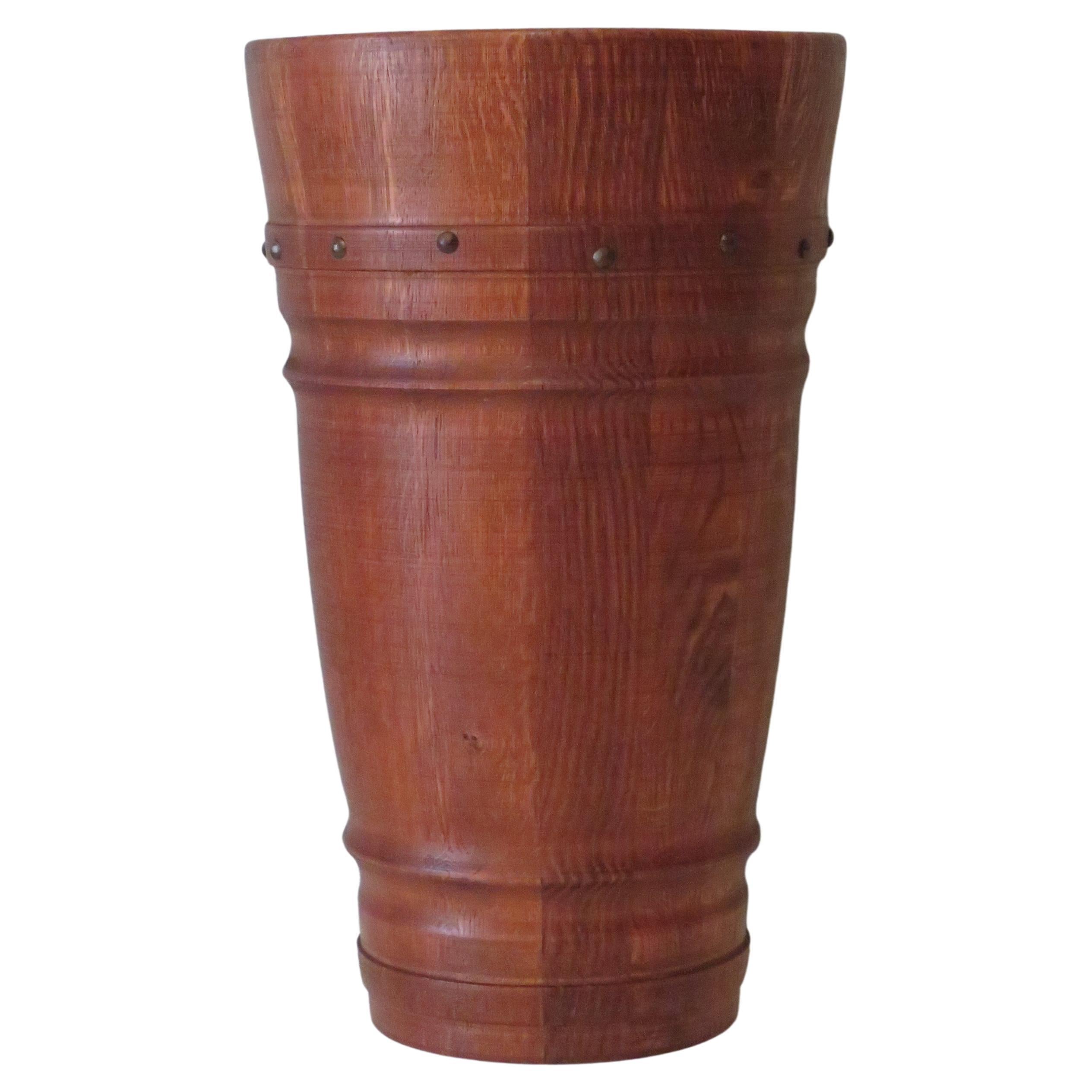Mid-Century Umbrella Stand in Solid Wood, Germany 1960 For Sale