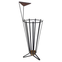 Mid-century umbrella stand in the style of Matthieu Mategot 1950's