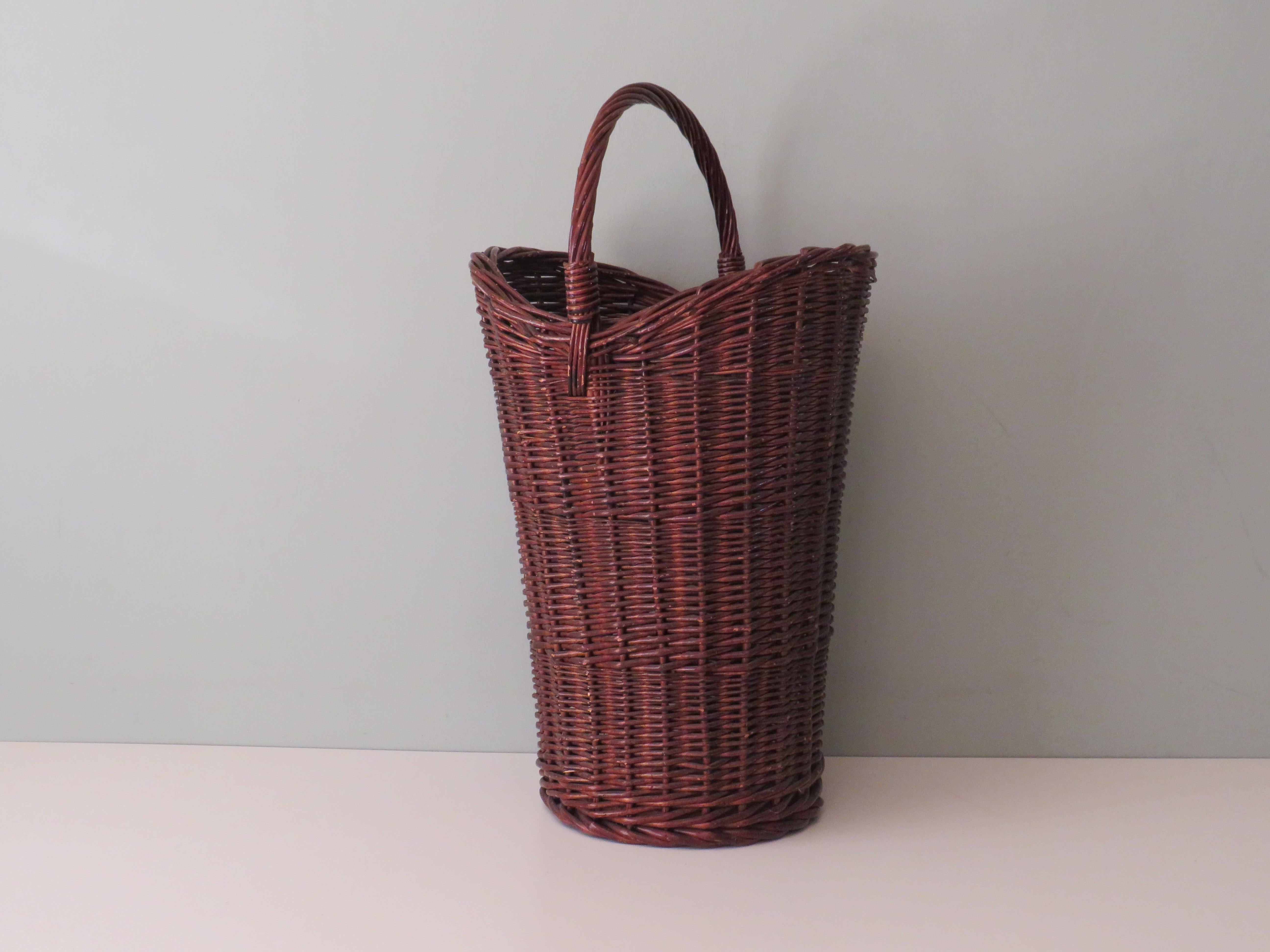 Varnished Mid Century Umbrella Stand Willow Twigs, 1960 Belgium For Sale