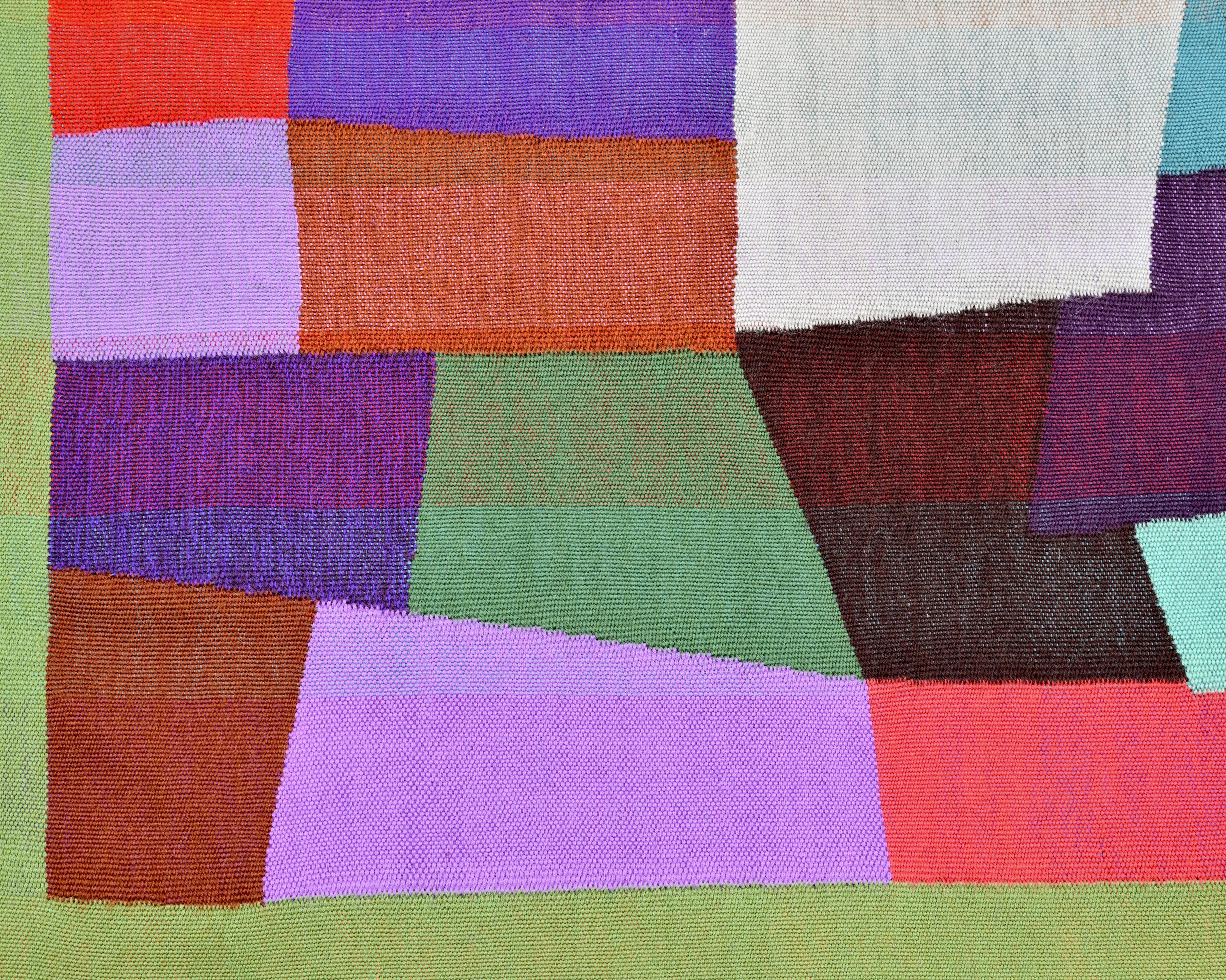 20th Century Mid-century unique abstract tapestry handwoven by the artist Daniel de Liniere 