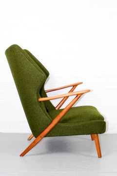 Midcentury Unique and Very Rare Set Kurt Olsen Lounge Chairs "Papa Bear"