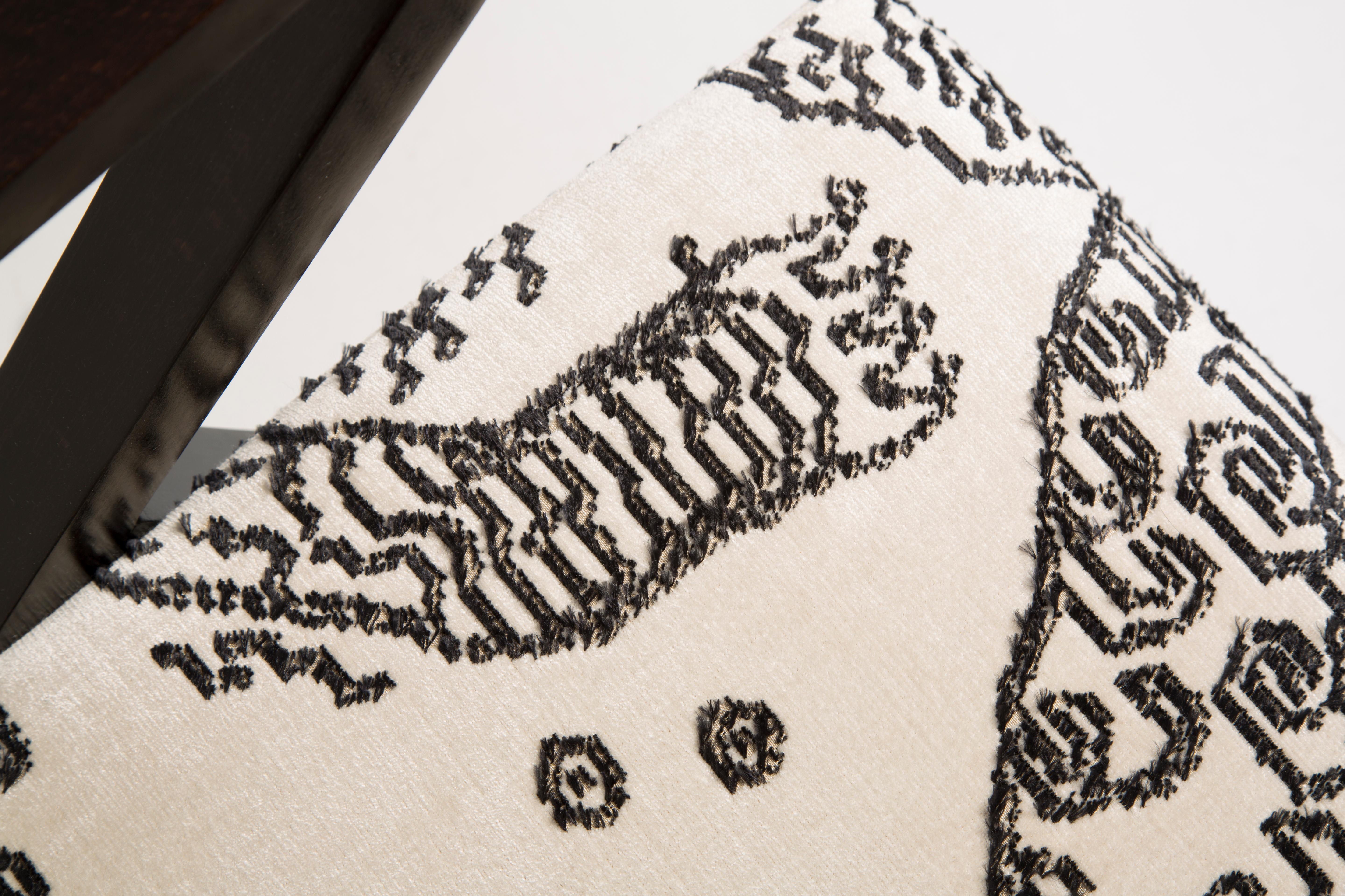 Poltrona Zet di metà secolo, Jacquard Tiger Mountain di Dedar, anni '70, Europa in vendita 2