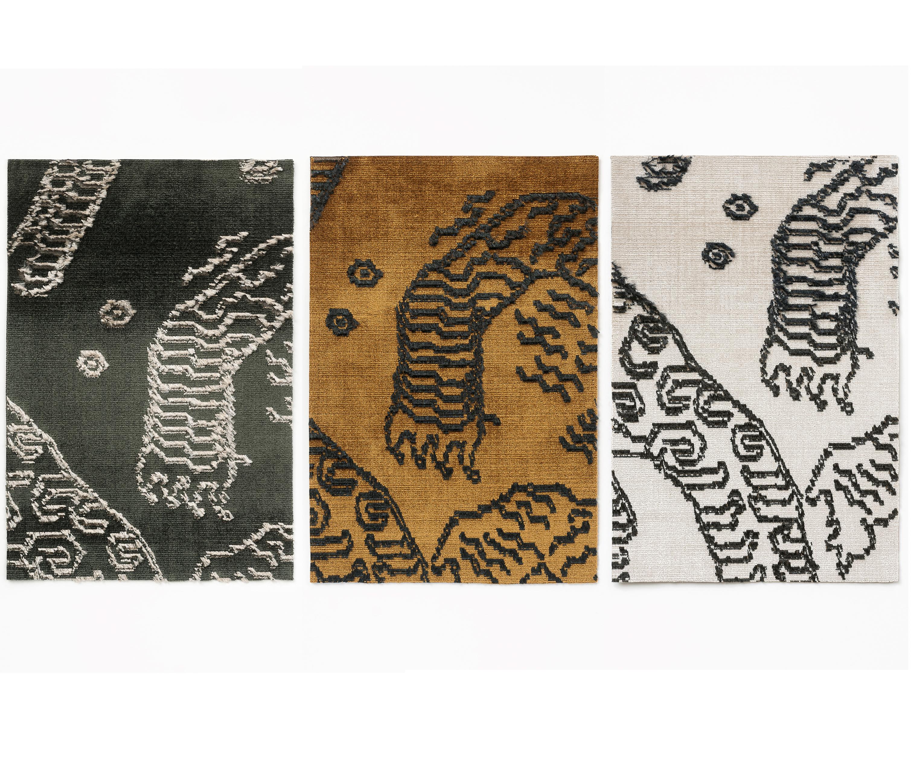 Poltrona Zet di metà secolo, Jacquard Tiger Mountain di Dedar, anni '70, Europa in vendita 6