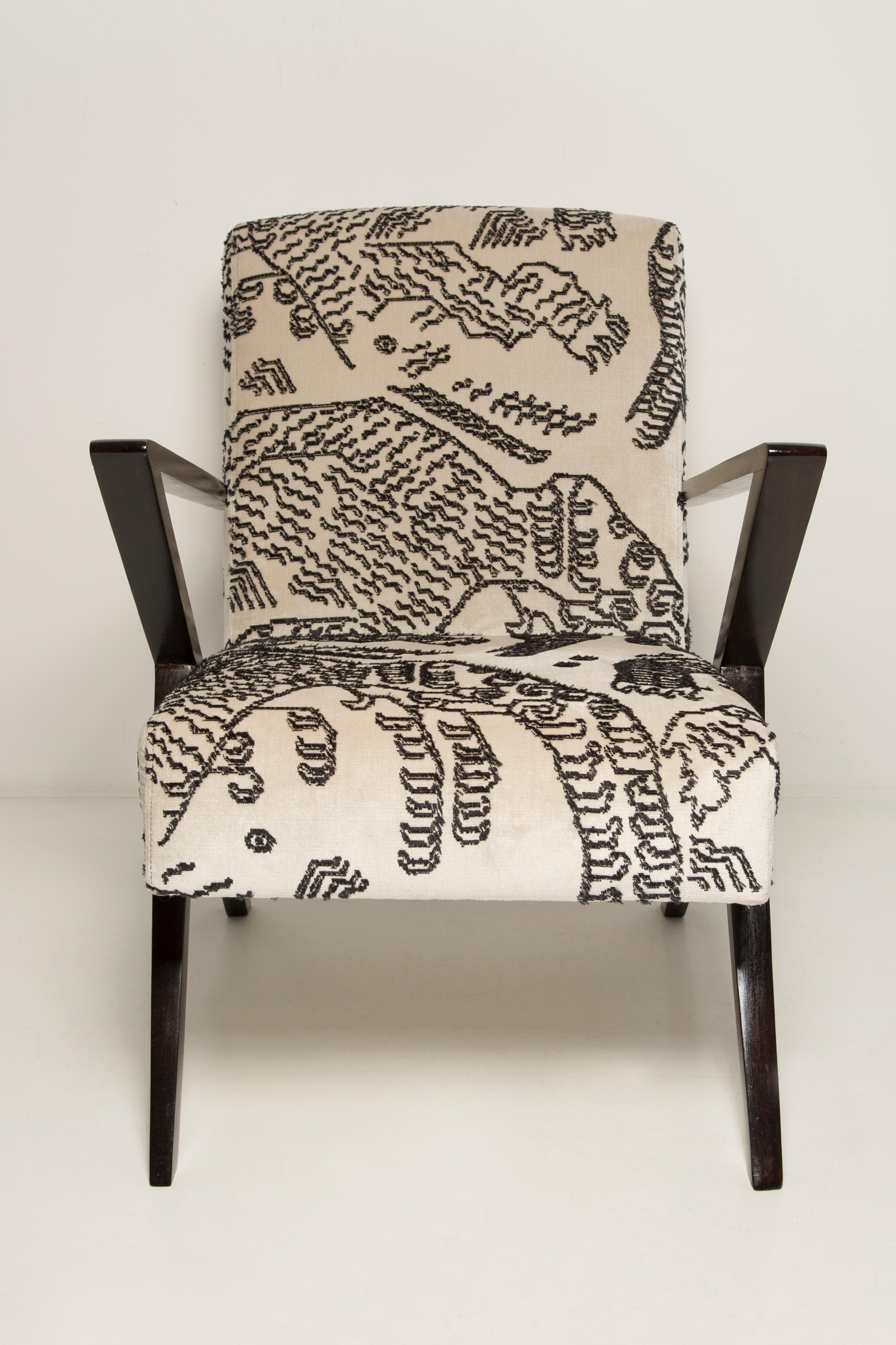 Mid-Century moderno Poltrona Zet di metà secolo, Jacquard Tiger Mountain di Dedar, anni '70, Europa in vendita