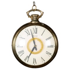 Mid-century United Clock Co. Model 47 Oversize Pocket Watch Wall Clock c.1950