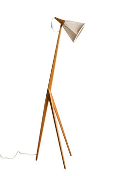 Mid-Century Uno & Östen Kristiansson Giraffe Lamp Teak Luxus Vittsjö Sweden 50s