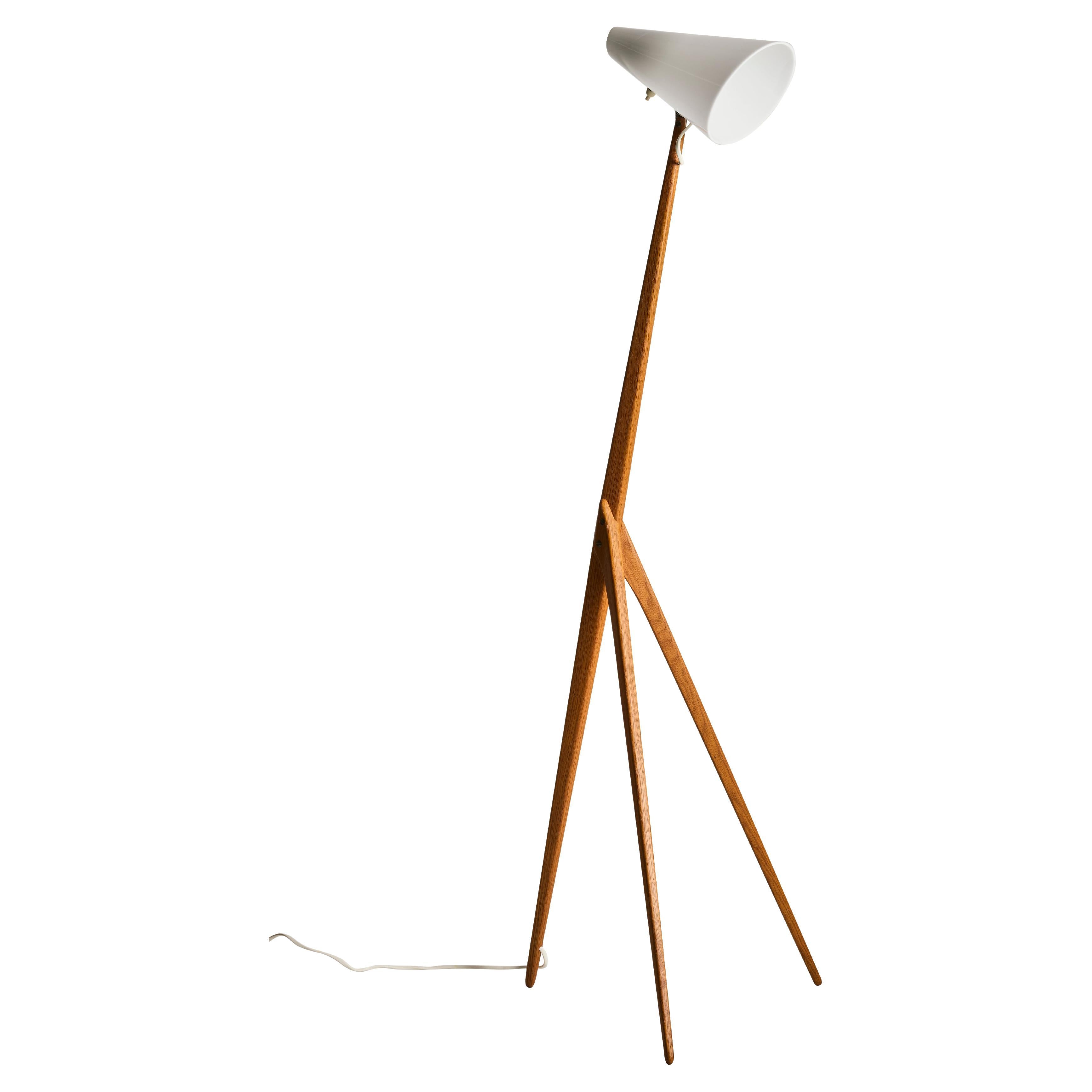 Mid-Century Uno & Östen Kristiansson Giraffe Lamp Teak Luxus Vittsjö Sweden 50s