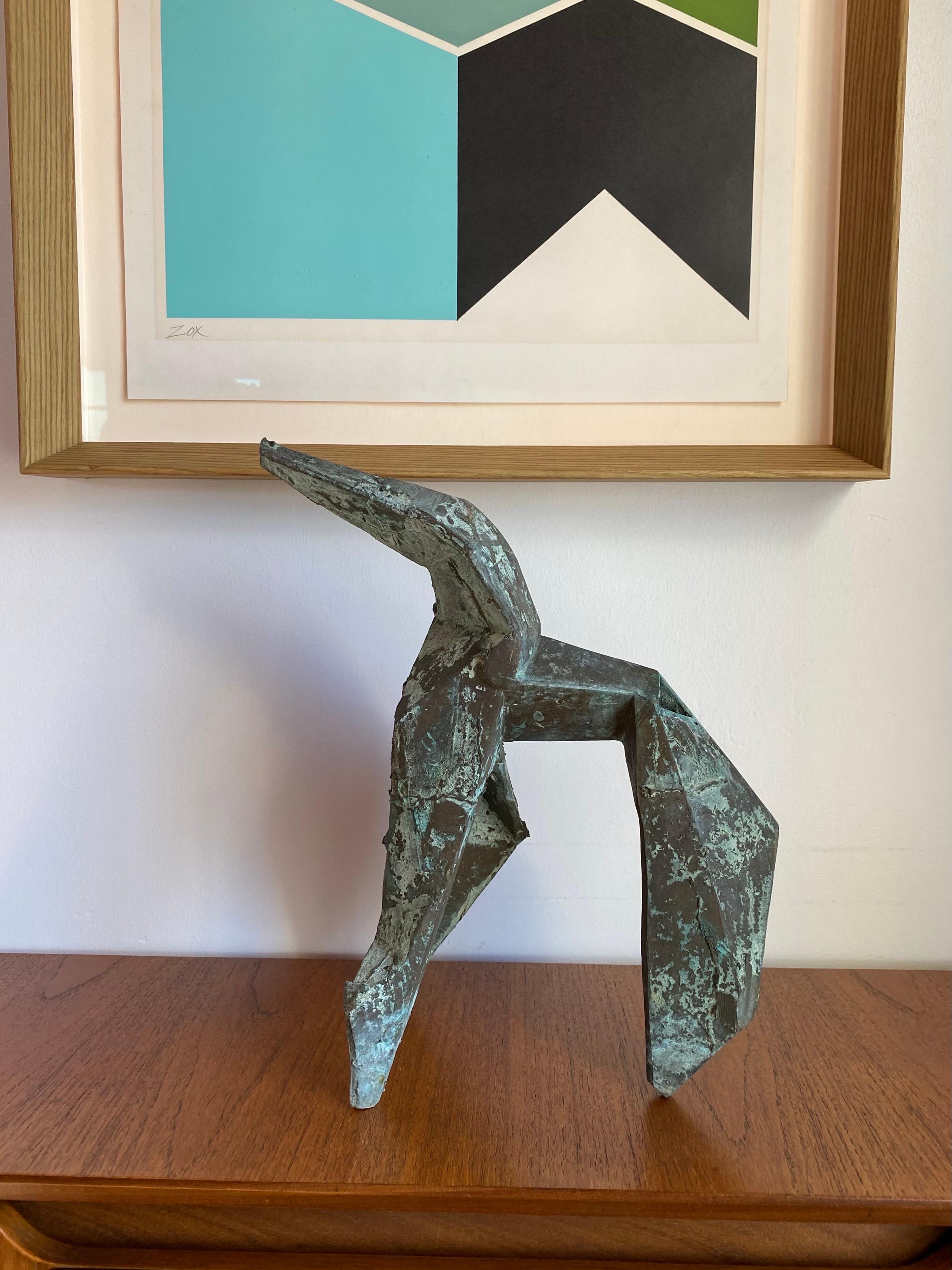 Scultura in bronzo senza titolo di metà secolo nello stile di Marino Marini in vendita 3