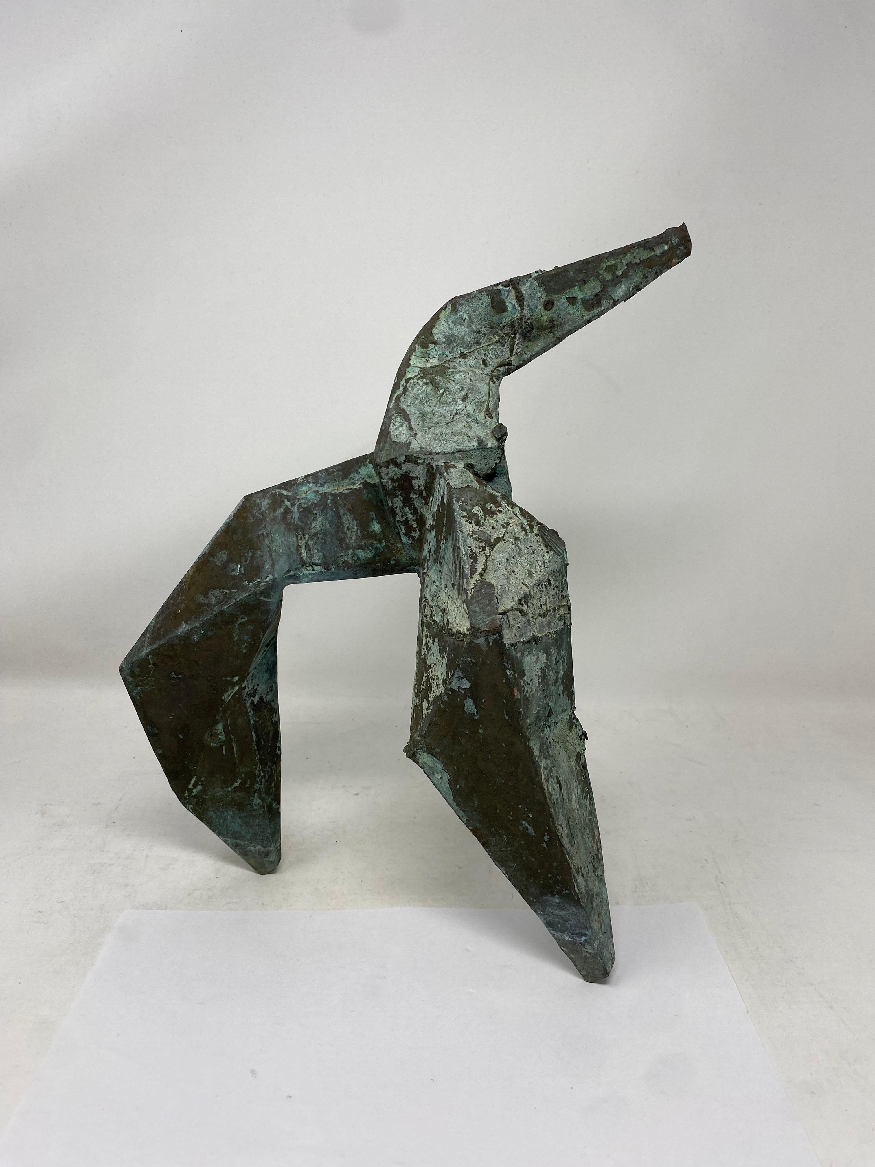 Mid-Century moderno Scultura in bronzo senza titolo di metà secolo nello stile di Marino Marini in vendita