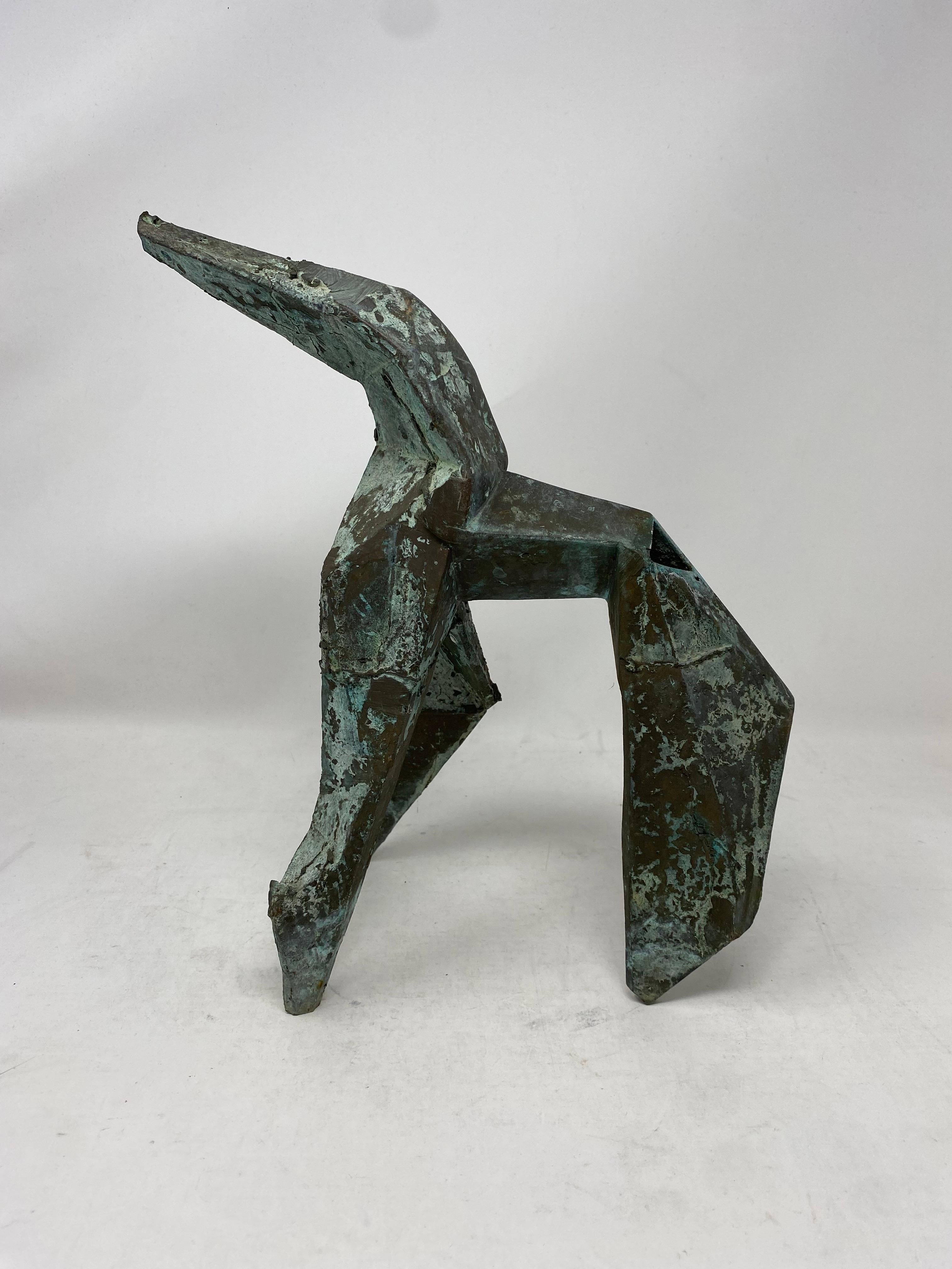 Fatto a mano Scultura in bronzo senza titolo di metà secolo nello stile di Marino Marini in vendita