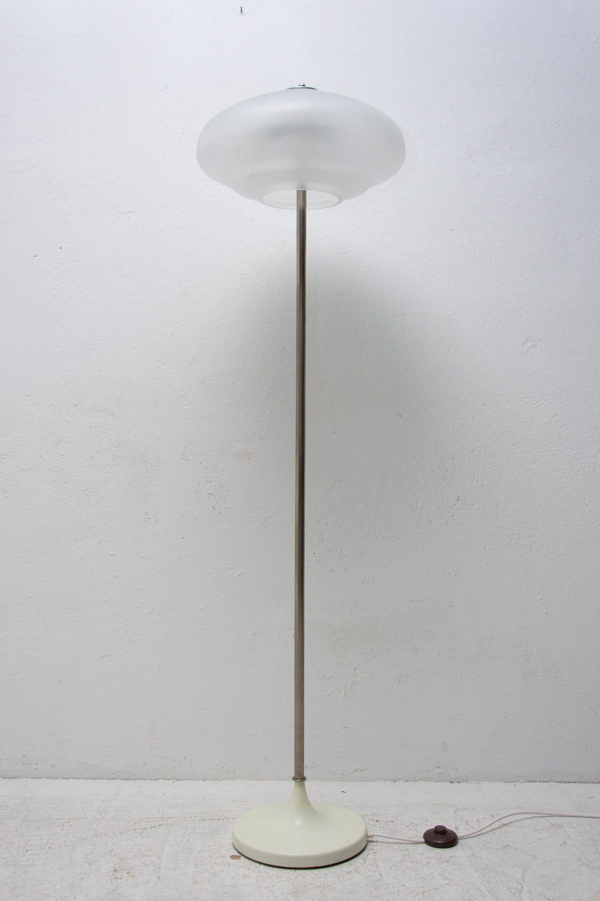 Metal Mid Century Upcycled Floor Lamp, Czechoslovakia, 1960´s