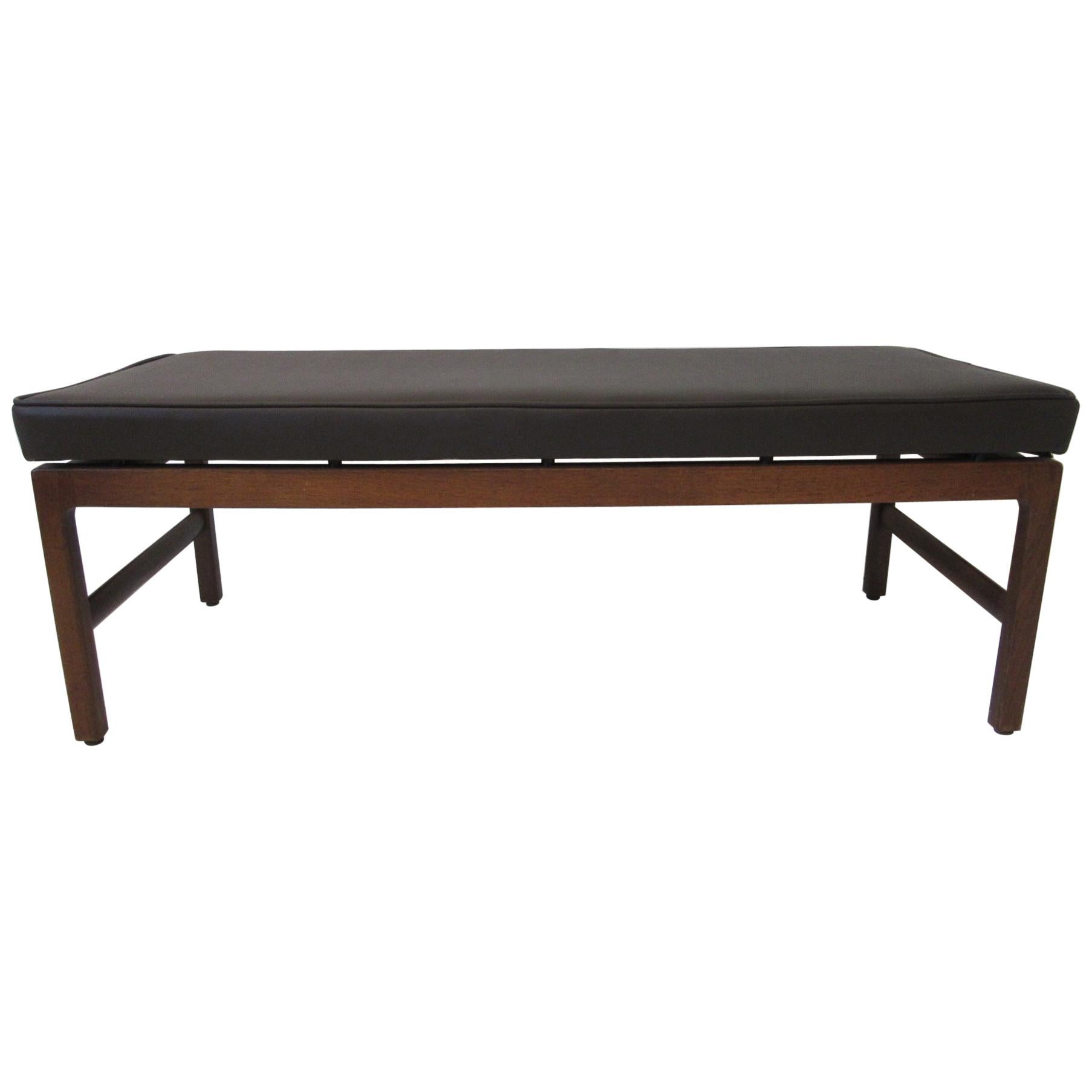 Midcentury Upholstered Bench in the Manner of Jens Risom