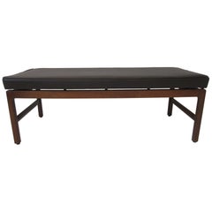 Midcentury Upholstered Bench in the Manner of Jens Risom