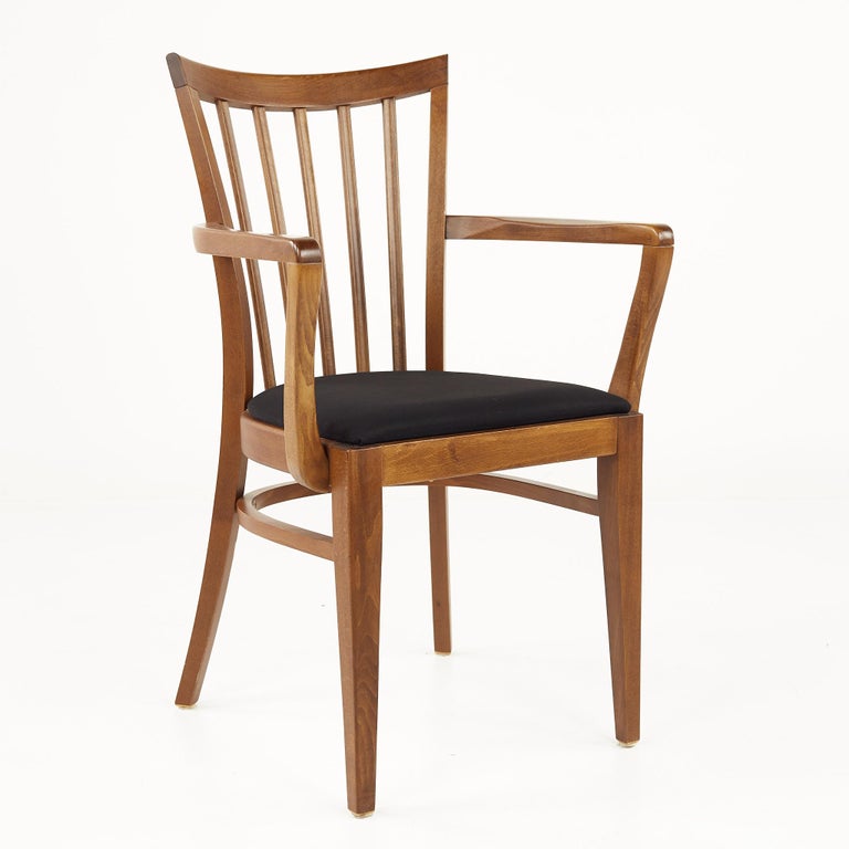 Mid Century Upholstered Captains Chairs, Pair For Sale at 1stDibs mid