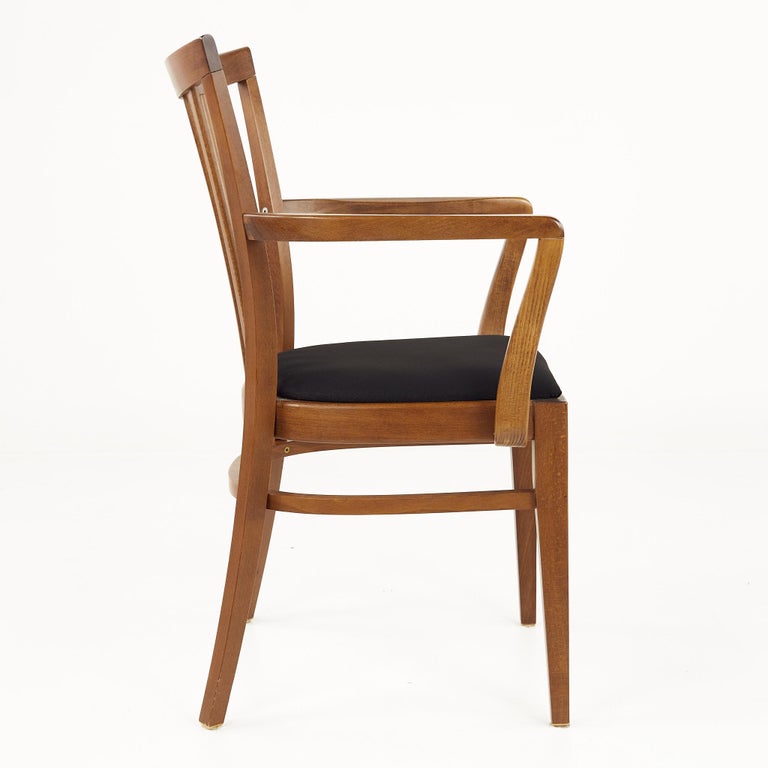 Mid Century Upholstered Captains Chairs, Pair For Sale at 1stDibs mid