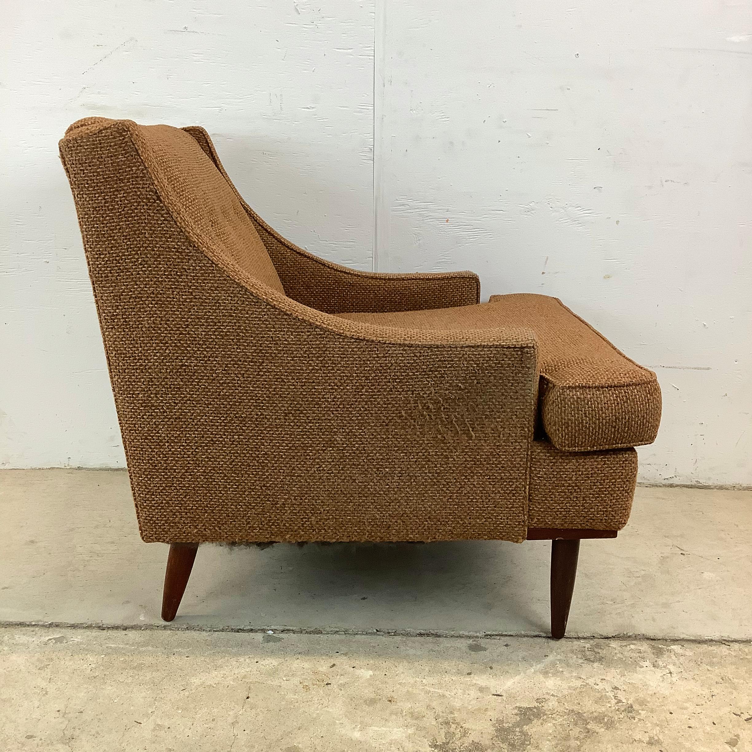 Mid-Century Modern Mid-Century Upholstered Club Chair For Sale