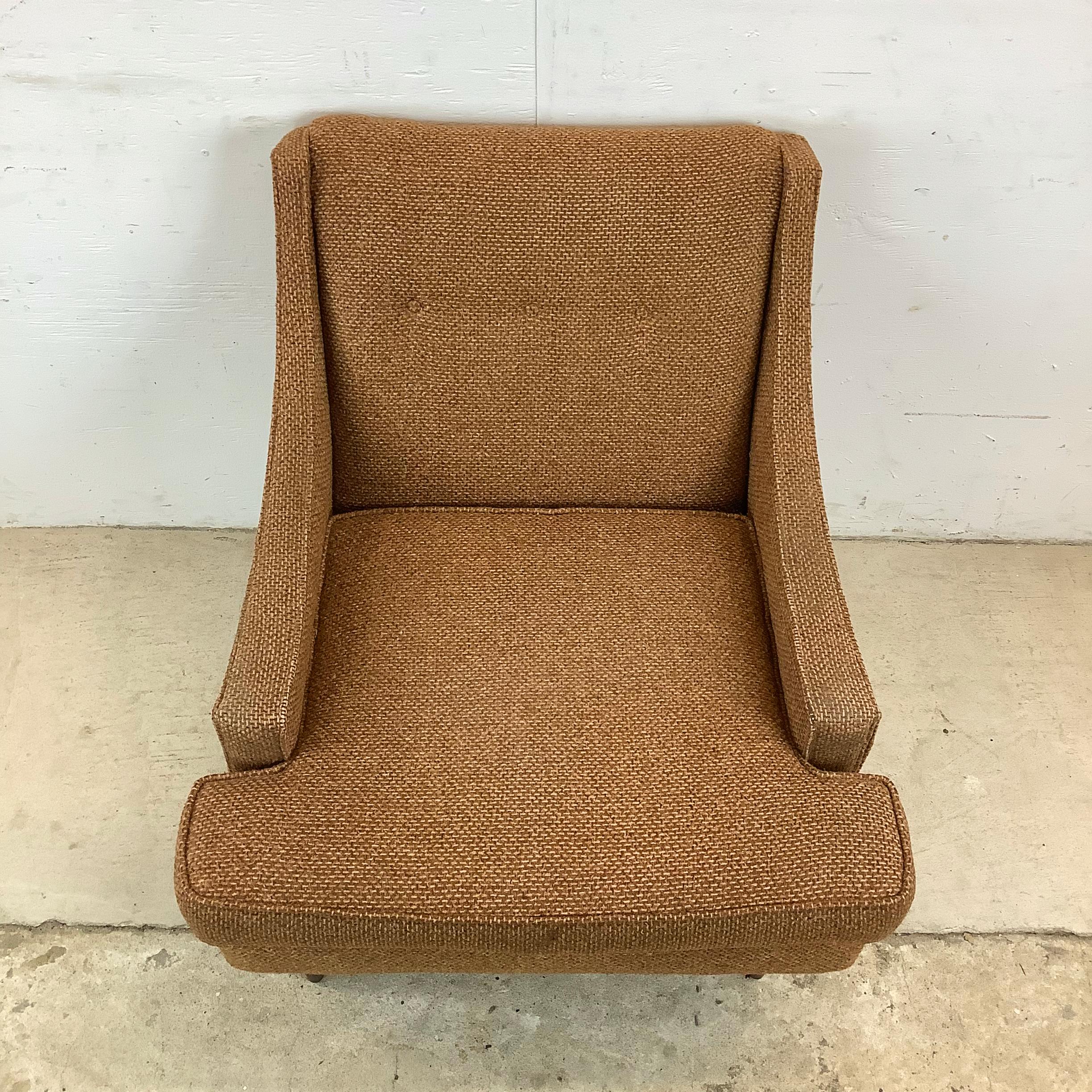 Upholstery Mid-Century Upholstered Club Chair For Sale