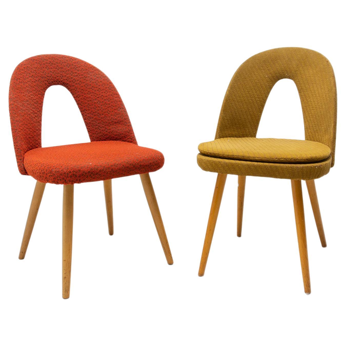 Mid-Century Upholstered Dining Chairs by Antonin Suman, Set of 2