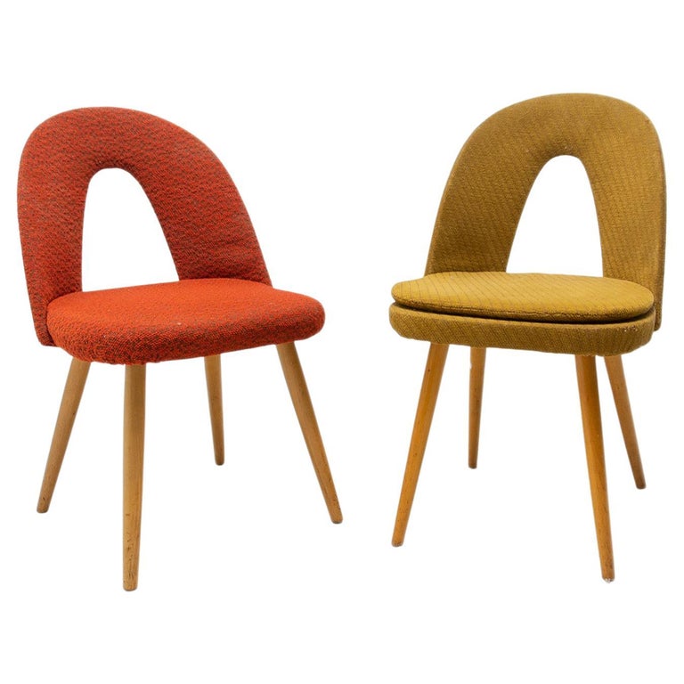 Mid-Century Upholstered Dining Chairs by Antonin Suman, Set of 2 For Sale