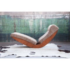 Mid Century Upholstered Lounge Chair in the Style of Adrian Pearsall