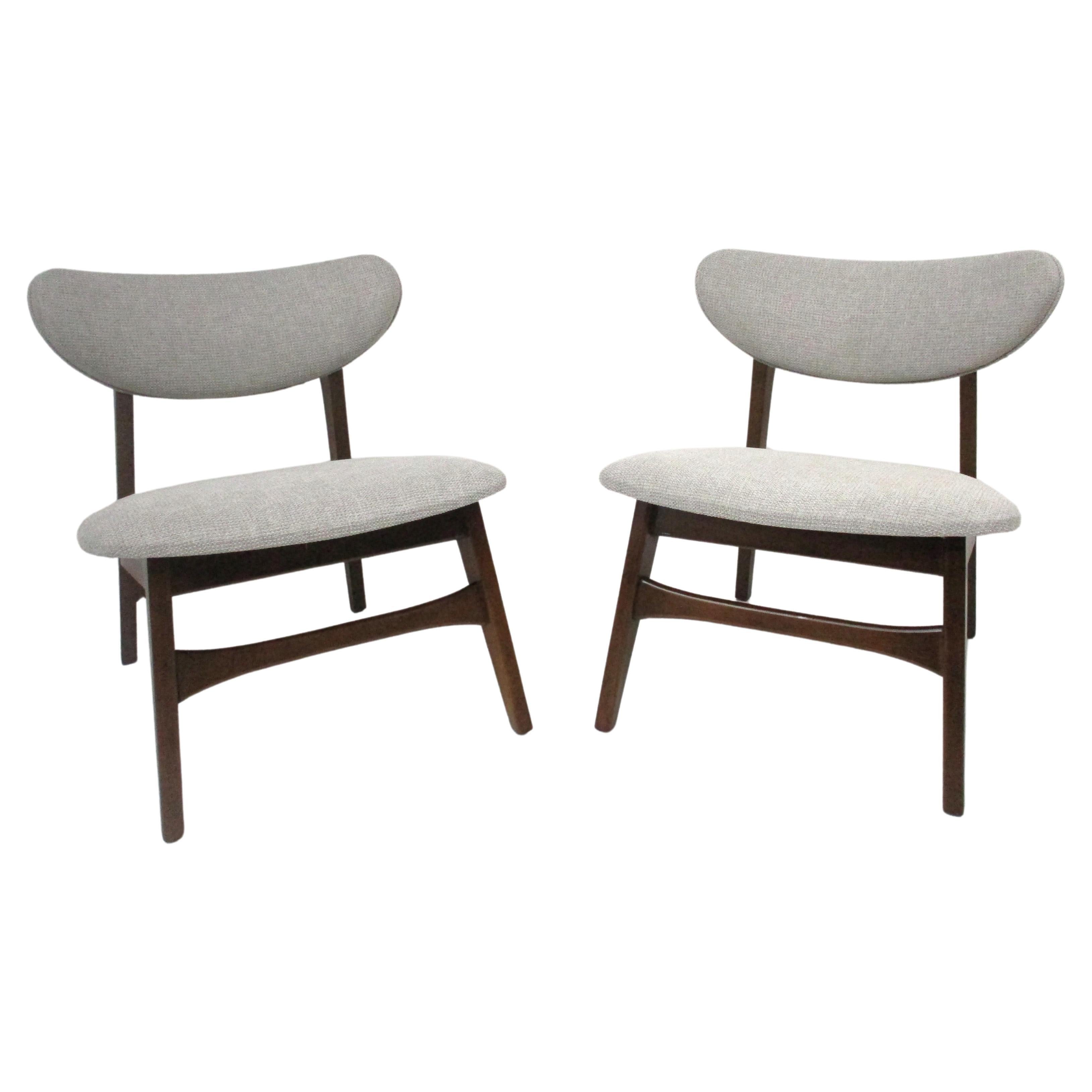 Sedie da salotto imbottite in stile Mid Century di Peter Hvidt