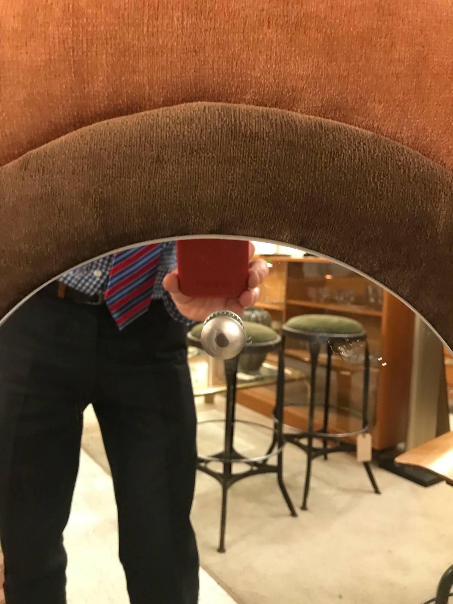 Mid-Century Modern Midcentury Upholstered Mirror