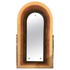Midcentury Upholstered Mirror