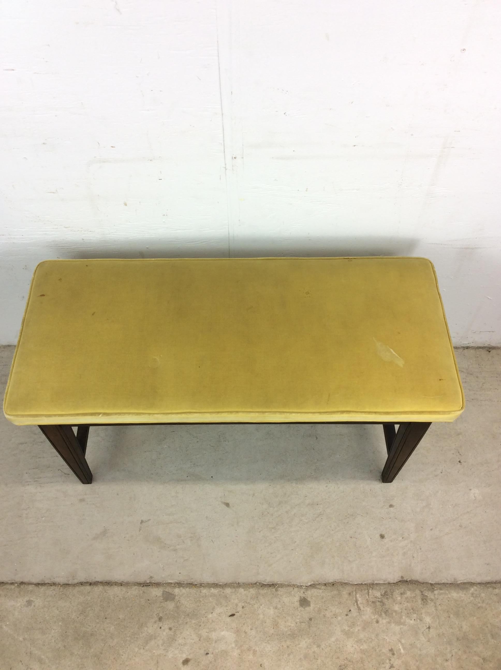 Mid-Century moderno Panca per pianoforte imbottita del metà del secolo scorso con contenitore in vendita