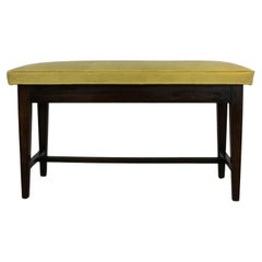 Mid Century Upholstered Piano Bench with Storage