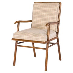 Mid Century Upholstered Wood Arm Chair by Robsjohn-Gibbings for Widdicomb