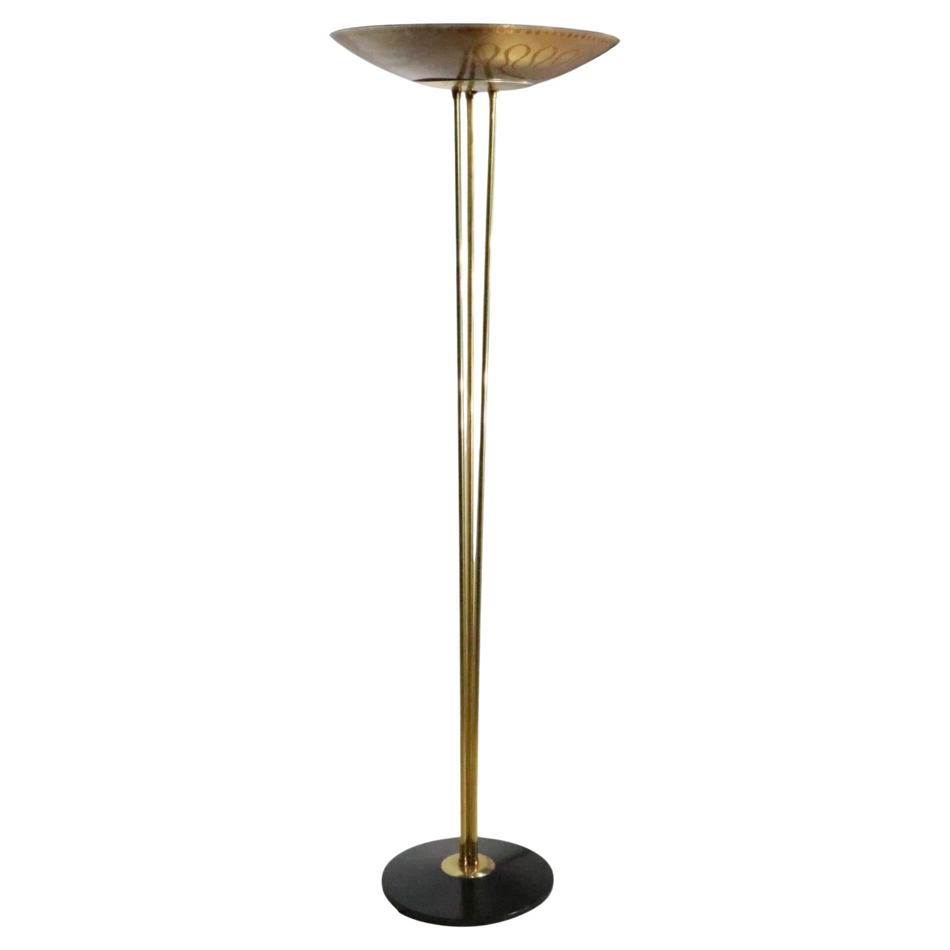 Mid Century Uplight Torchiere By Gerald Thurston and Carl Moser for Lightolier in vendita